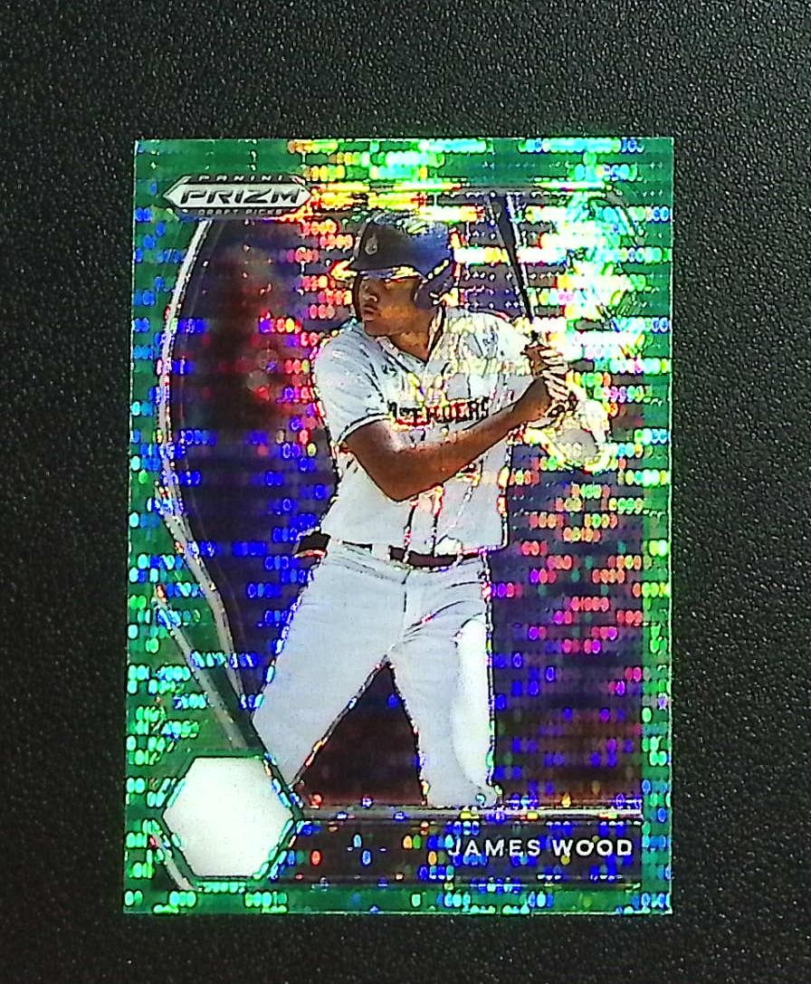 James Wood Green Pulsar Prizm 2021 Prizm Draft Picks #PDP62: Panini, Donruss, & Donruss Optic Baseball MLB Trading & Sports Cards, Sports Cards for Sale Near Me, Prizm, Mosaic, Select, SP, SSP, Auction Memorabilia Lots for Sale On Line, World Series & Hall of F