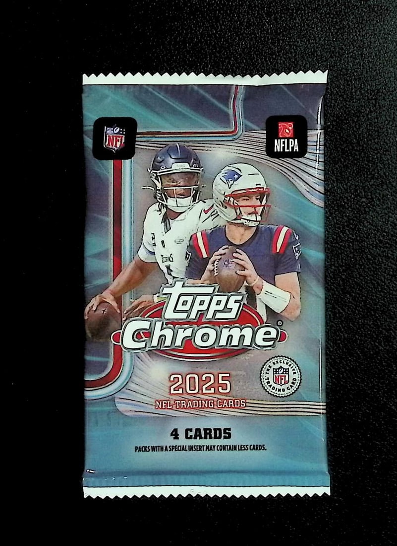 2025 Topps Chrome Football Blaster Box Pack: Topps Football NFL Trading & Sports Cards, Refractors, Prism Refractors, X-Fractors, Sports Cards for Sale Near Me, Super Bowl & Hall of Fame Players, Autographs, SP, SSP, Valuable Auction Memorabilia
