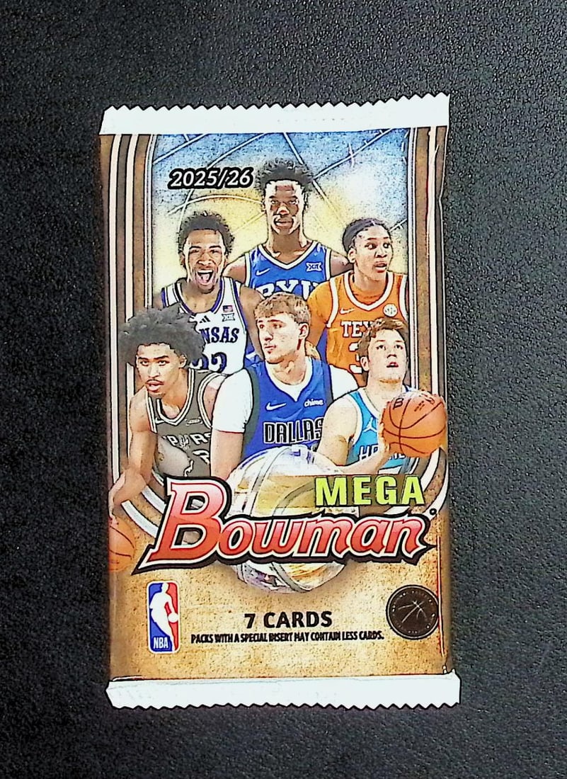 2025-26 Bowman Basketball Mega Box Pack - Cooper Flagg & Kon Knueppel Rookie Cards: Bowman Basketball NBA Trading & Sports Cards, Sports Cards for Sale Near Me, Champion and Hall of Fame Players, Auction Lots for Sale On Line