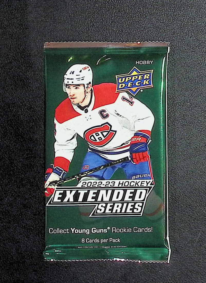 2022-23 Upper Deck EXTENDED SERIES Hockey HOBBY BOX PACK - Collect Young Guns Rookie Cards: Upper Deck Hockey NHL Trading & Sports Cards, Sports Cards for Sale Near Mr, Auction Memorabilia Lots For Sale on Line, Base Retro Variation Cards NHL Trading Cards Stanley Cup Connor McDavid Alex Ove