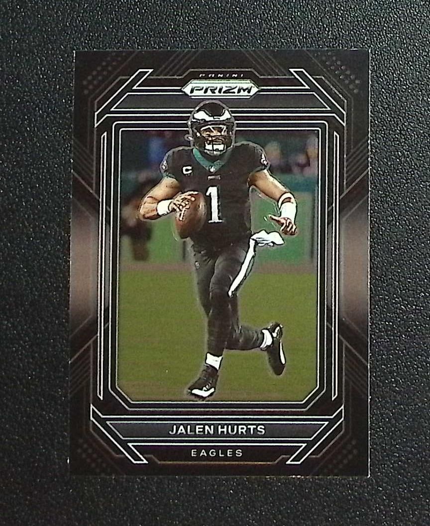 Jalen Hurts Prizm Black 2022 Panini Chronicles #PB-1 Philadelphia Eagles: Panini, Donruss Optic, & Donruss Select, Prizm, Mosaic, Contenders, Zenith, Phoenix, Illusions, Absolute, Rookie NFL Sports Trading Cards, SP, SSP, Cards, Football Cards for Sale Near Me, Superbowl & 