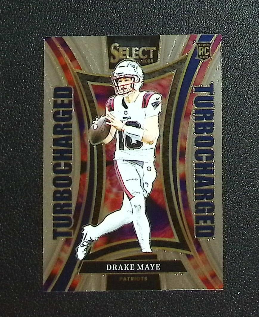 Drake Maye Rookie Card Turbocharged 2024 Select #24 New England Patriots: Panini, Donruss Optic, & Donruss Select, Prizm, Mosaic, Contenders, Zenith, Phoenix, Illusions, Absolute, Rookie NFL Sports Trading Cards, SP, SSP, Cards, Football Cards for Sale Near Me, Superbowl & 