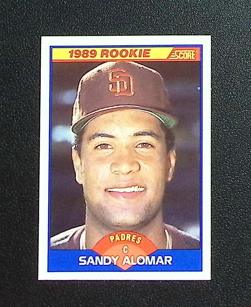 Sandy Alomar Rookie Card 1989 Score #630 San Diego Padres: Score Vintage Baseball MLB Trading & Sports Cards, Old Sports Cards for Sale Near Me, Auction Memorabilia Lots for Sale On Line, World Series & Hall of Fame Players