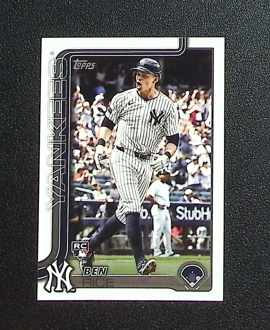 Ben Rice Rookie Card 2025 Topps #337 New York Yankees: Topps, Bowman, & Fanatics Baseball MLB Trading & Sports Cards, Sports Cards for Sale Near Me, World Series & Hall of Fame Players Memorabilia, Refractors, X-Fractors, Numbered, SP, SSP, Valuable Aucti