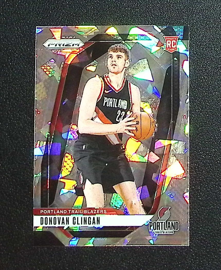 Donovan Clingan Rookie Card Cracked Ice 2024-25 Panini Prizm #221 Trail Blazers: Panini, Donruss Optic, Donruss Select, Prizm, Mosaic, Contenders, Revolution, Phoenix, NBA Hoops, Rookie NFL Sports Trading Cards, Silver, SP, SSP, Wave Prizms, Numbered Cards, Basketball sports Cards