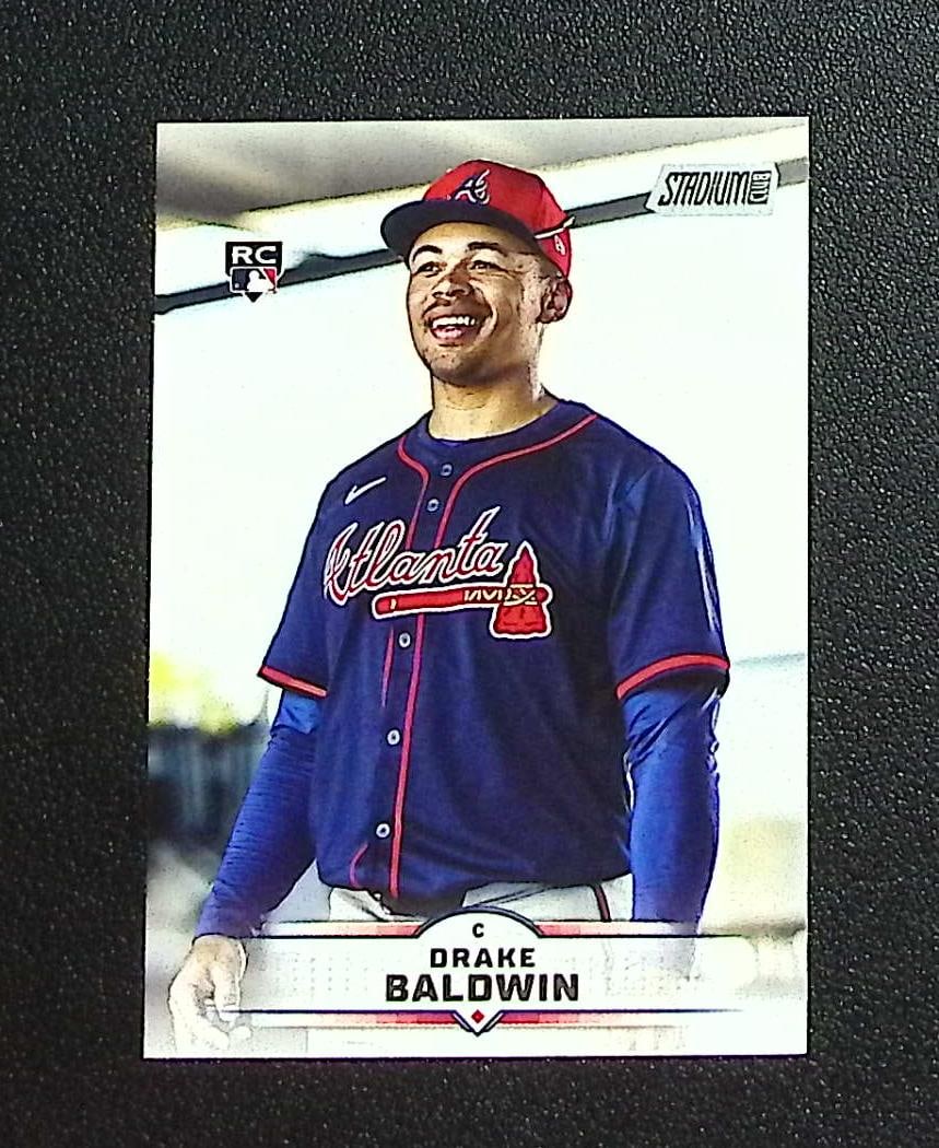 Drake Baldwin Rookie Card 2025 Topps Stadium Club #61 Atlanta Braves: Topps, Bowman, & Fanatics Baseball MLB Trading & Sports Cards, Sports Cards for Sale Near Me, World Series & Hall of Fame Players Memorabilia, Refractors, X-Fractors, Numbered, SP, SSP, Valuable Aucti