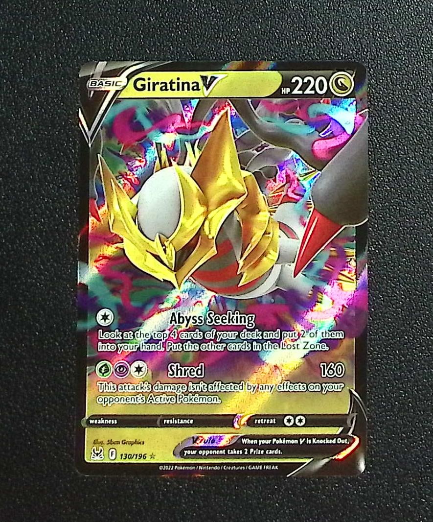 Pokemon Lost Origin Giratina V #130: Pokemon Trading Card Game Cards, Charizard, Pikachu, Mewtwo, Reverse Holo, Holo Rare, Secret Rare Cards, Full Art Cards, Eevee, Ultra Rare Card, Illustration Rare, Special Illustration Rare SIR