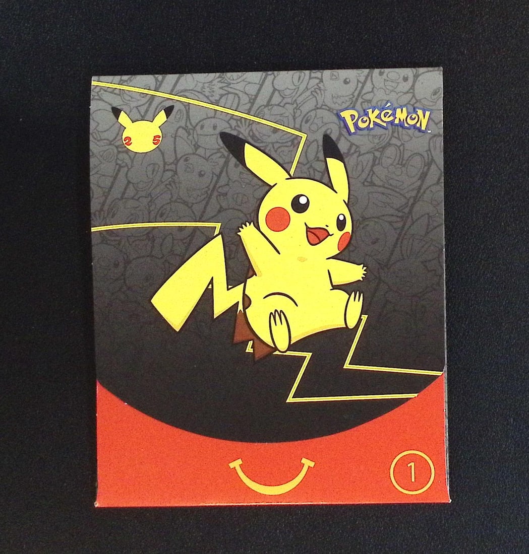 Pokemon McDonald's 25th Anniversary Sealed Pack 4 Cards: Pokemon Trading Card Game Cards, Charizard, Pikachu, Mewtwo, Reverse Holo, Holo Rare, Secret Rare Cards, Full Art Cards, Eevee, Ultra Rare Card, Illustration Rare, Special Illustration Rare SIR