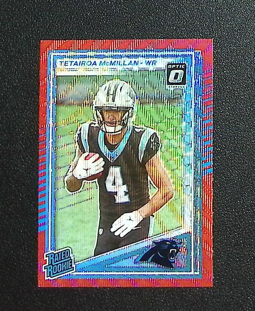 Tetairoa McMillan Rookie Card Red Wave Prizm 2025 Donruss Optic Preview #314: Panini, Donruss, & Donruss Optic Baseball MLB Trading & Sports Cards, Sports Cards for Sale Near Me, Prizm, Mosaic, Select, SP, SSP, Auction Memorabilia Lots for Sale On Line, World Series & Hall of F