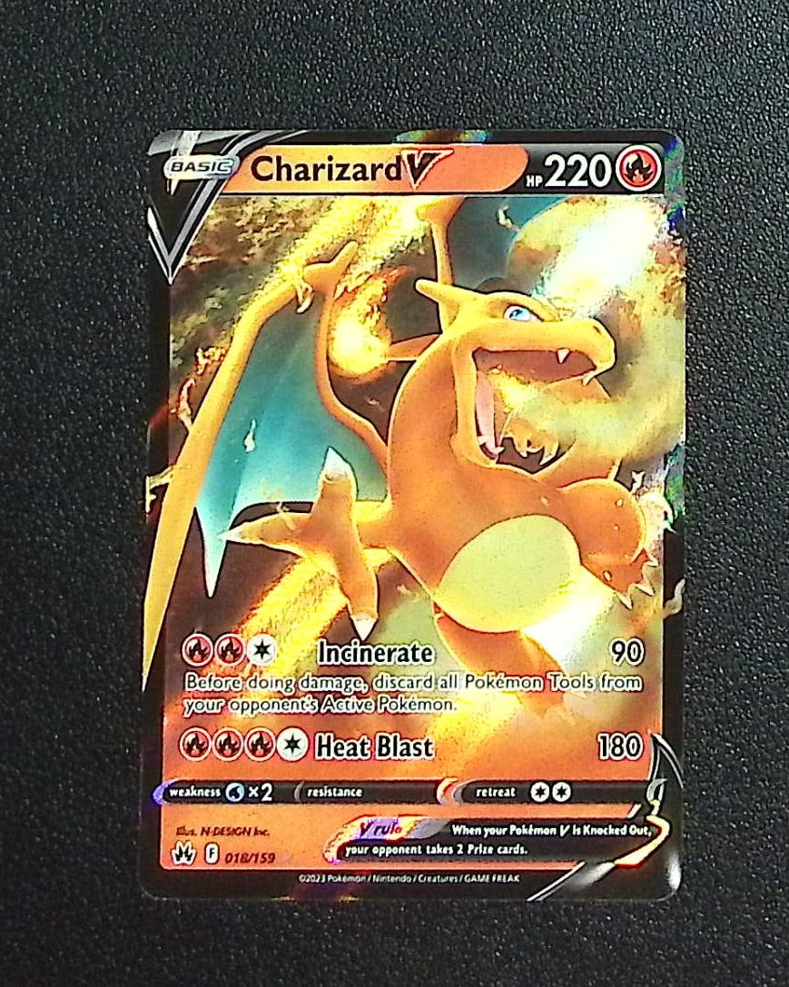 Pokemon Crown Zenith Charizard V #18: Pokemon Trading Card Game Cards, Charizard, Pikachu, Mewtwo, Reverse Holo, Holo Rare, Secret Rare Cards, Full Art Cards, Eevee, Ultra Rare Card, Illustration Rare, Special Illustration Rare SIR