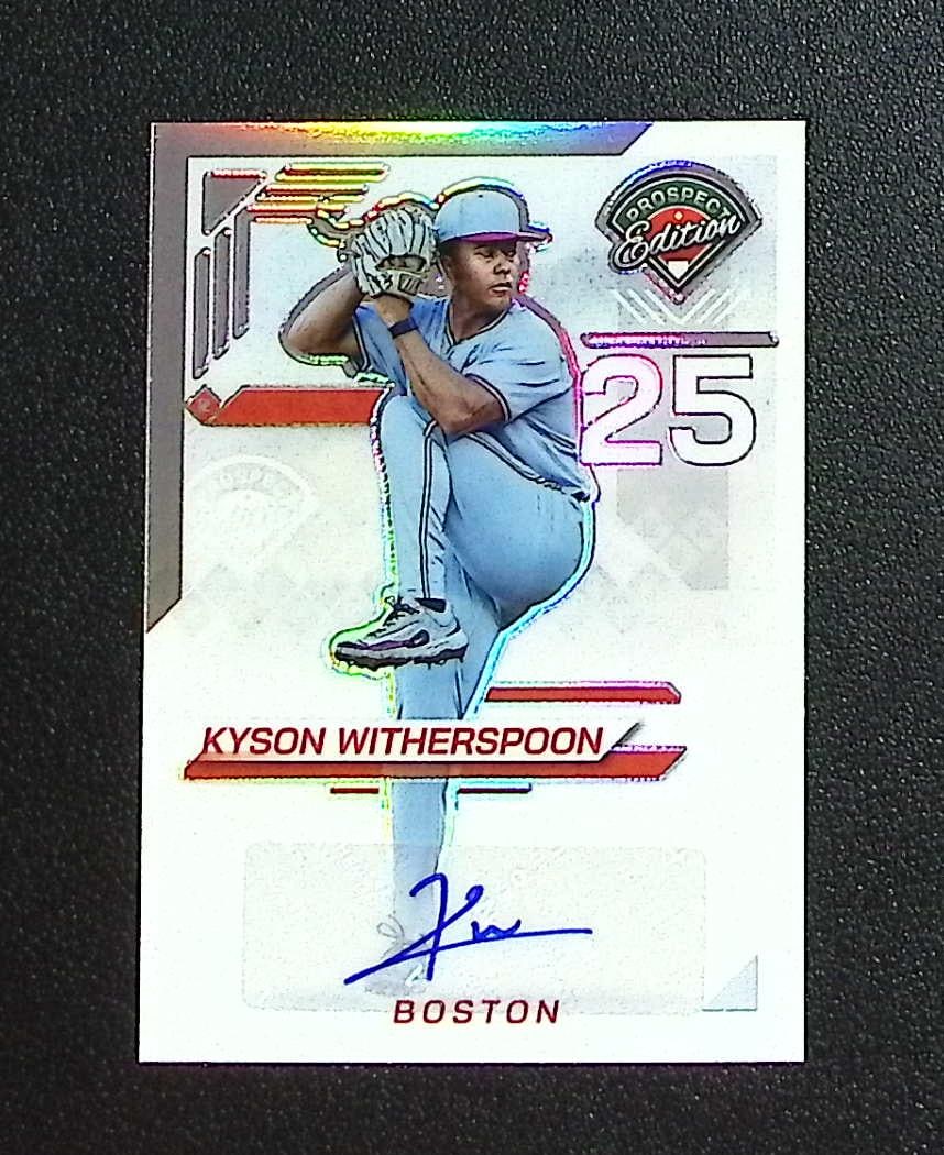 Kyson Witherspoon Silver Prizm Auto 2025 Panini Prospect Edition #84 Boston Red Sox: Panini, Donruss, & Donruss Optic Baseball MLB Trading & Sports Cards, Sports Cards for Sale Near Me, Prizm, Mosaic, Select, SP, SSP, Auction Memorabilia Lots for Sale On Line, World Series & Hall of F