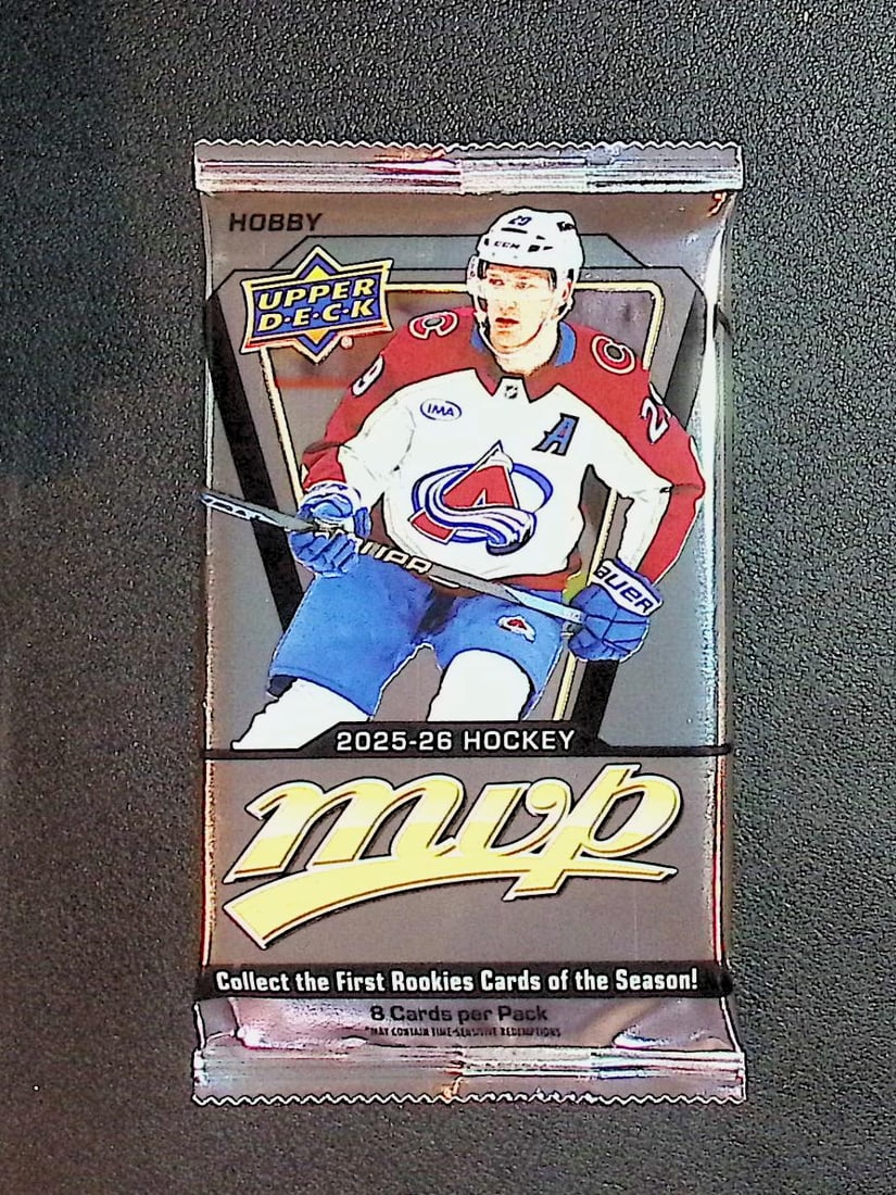 2025-26 Upper Deck MVP HOBBY BOX PACK - NHL Hockey Trading Card: Upper Deck Hockey NHL Trading & Sports Cards, Stanley Cup Winners & Hall of Fame Players, Connor McDavid, Alex Ovechkin, Sports Cards for Sale Near Me, Auction Lots for Sale on Line