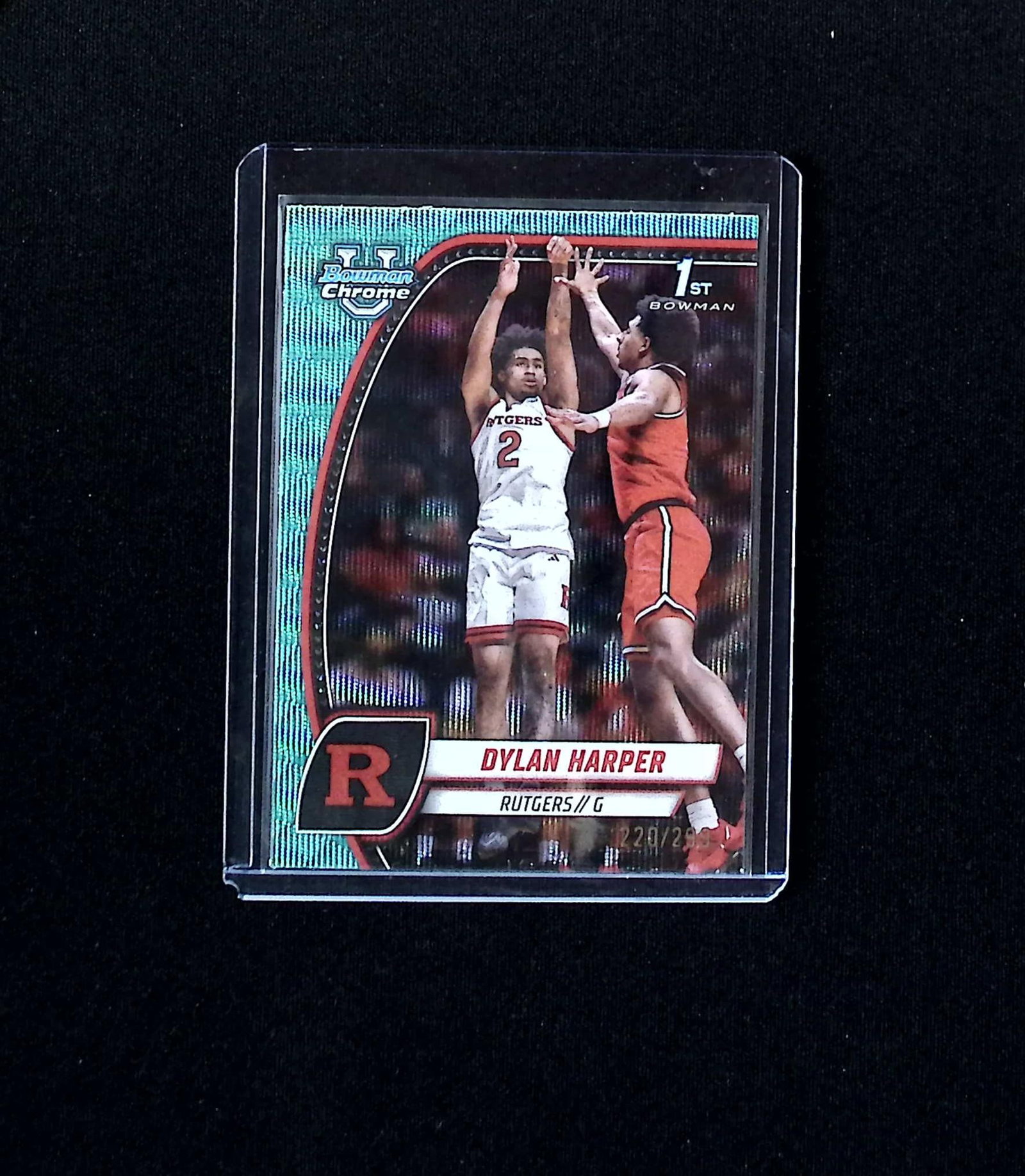 Dylan Harper 1st Bowman Aqua Wave Refractor /299 2024-25 Bowman U Chrome #22: Topps & Bowman Basketball NBA Trading & Sports Cards, Sports Cards for Sale Near Me, Chrome, Refractor, SP, SSP, Valuable Auction Memorabilia Lots Sold On Line, NBA Championship & Hall of Fame Player 