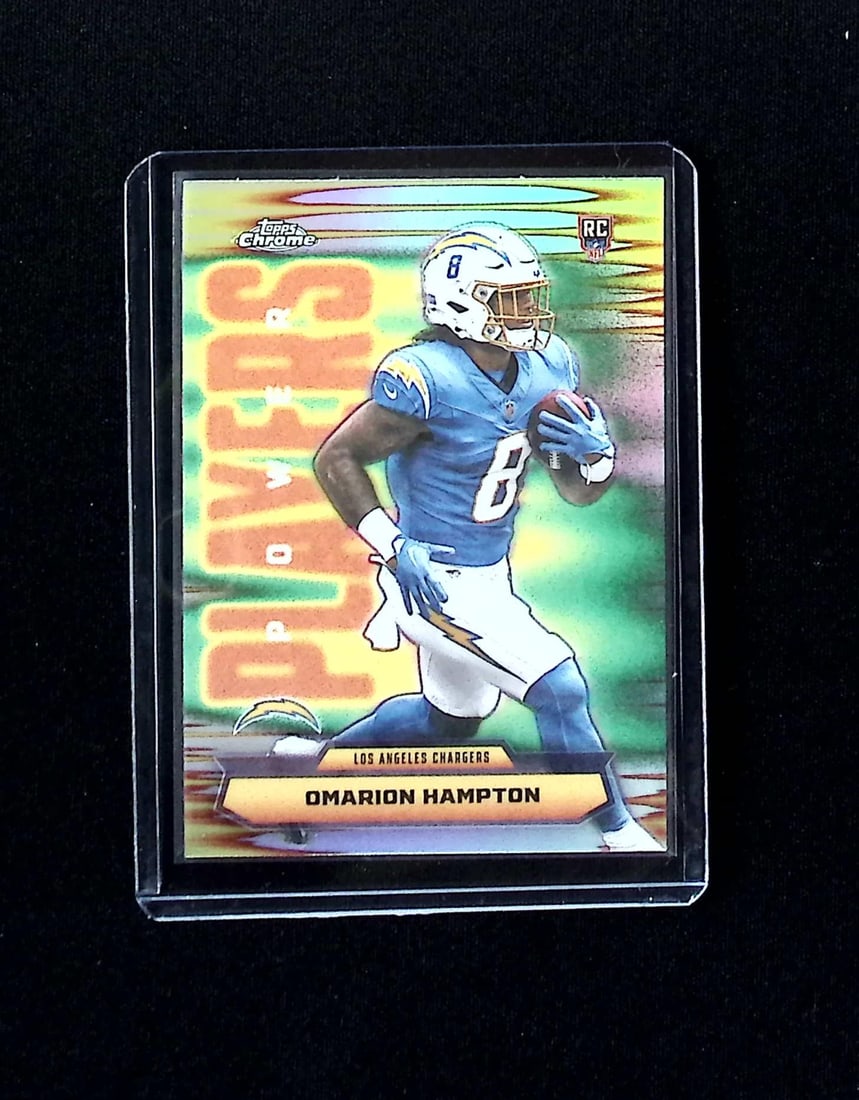 Omarion Hampton Rookie Power Players Refractor 2025 Topps Chrome #PP-17: Topps & Bowman Football NFL Trading Sports Cards, Sports Cards for Sale Near Me, Super Bowl & Hall of Fame Player Cards, Resurgence, Composite, SP, SSP, Valuable Auction Memorabilia Lots For Sale On L