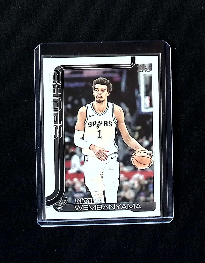 Victor Wembanyama 2025-26 Topps #195 San Antonio Spurs: Topps & Bowman Basketball NBA Trading & Sports Cards, Sports Cards for Sale Near Me, Chrome, Refractor, SP, SSP, Valuable Auction Memorabilia Lots Sold On Line, NBA Championship & Hall of Fame Player 