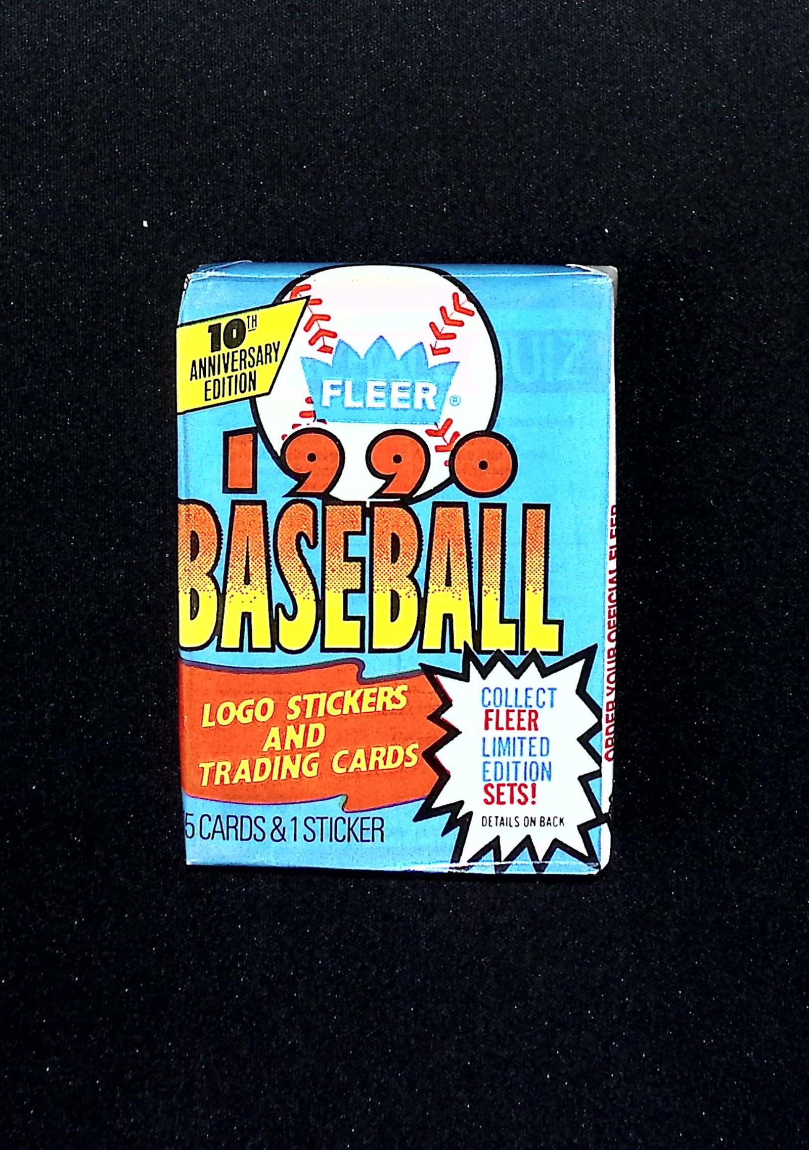1990 Fleer Baseball Series 1 Retail Box Wax Pack Sports Cards MLB Trading Cards Rookie Cards: Vintage Valuable Fleer Baseball MLB Trading & Sports Cards, Rookies in This Set Include Frank Thomas, Sammy Sosa, Larry Walker, Bernie Williams, New York Yankees, Old Sports Cards for Sale Near Me, Wo