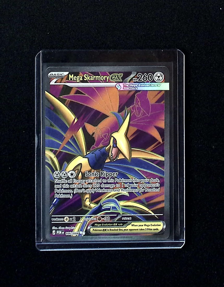 Pokemon Perfect Order Mega Skarmory Ex Ultra Rare #106: Pokemon Trading Card Game Cards, Charizard, Pikachu, Mewtwo, Reverse Holo, Holo Rare, Secret Rare Cards, Full Art Cards, Eevee, Ultra Rare Card, Illustration Rare, Special Illustration Rare SIR