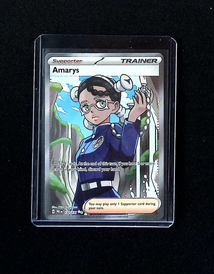 Pokemon Prismatic Evolutions Amarys Ultra Rare #132: Pokemon Trading Card Game Cards, Charizard, Pikachu, Mewtwo, Reverse Holo, Holo Rare, Secret Rare Cards, Full Art Cards, Eevee, Ultra Rare Card, Illustration Rare, Special Illustration Rare SIR