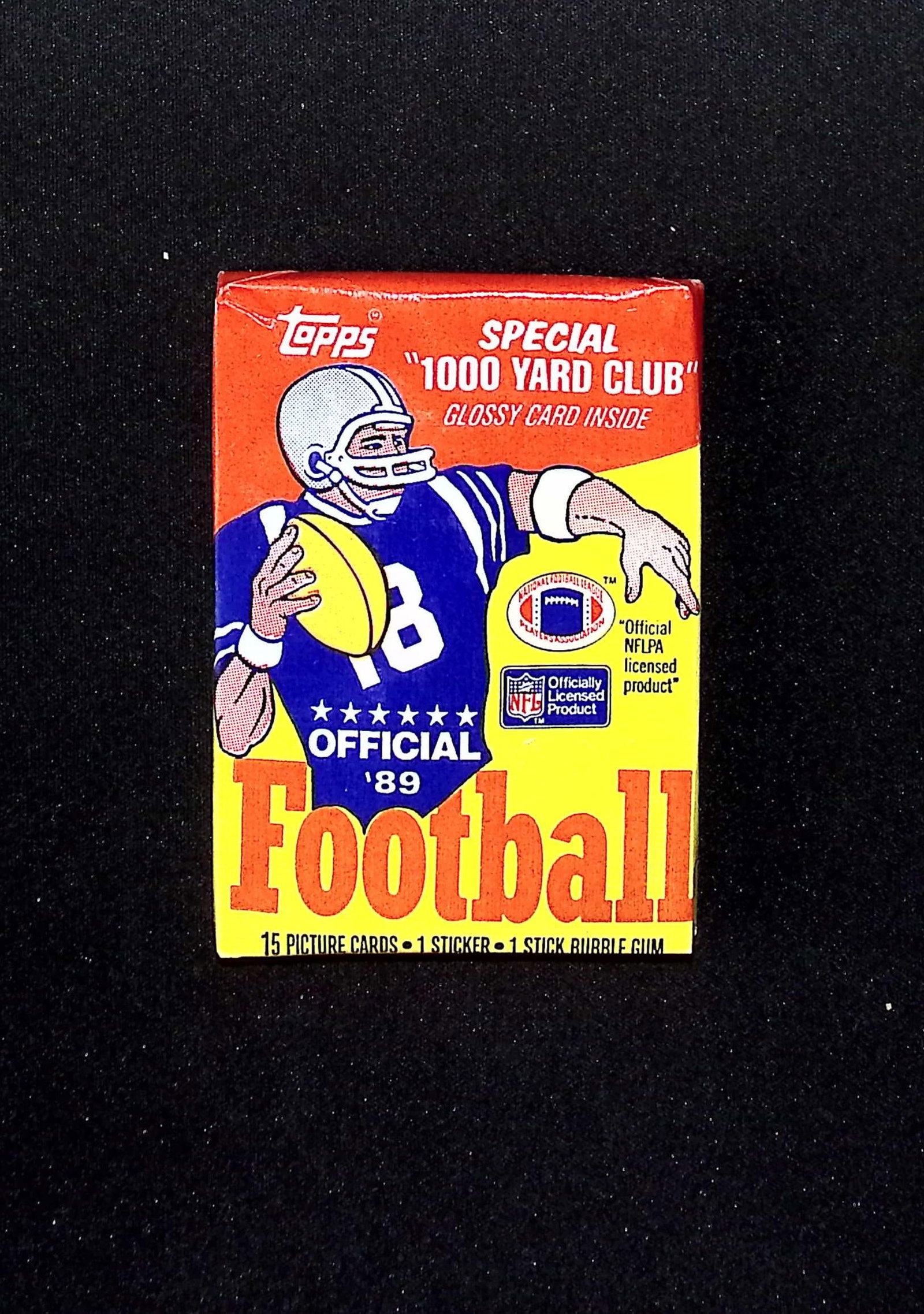 1989 Topps Series 1 Football Retail Box Pack: Vintage Valuable Football NFL Trading & Sports Cards, Old Sports Cards Sold On Line, Auction Lots Sold On Line, Super Bowl and Hall of Fame Players, Dallas Cowboys, Buffalo Bills, Steelers, 49ers, Joe