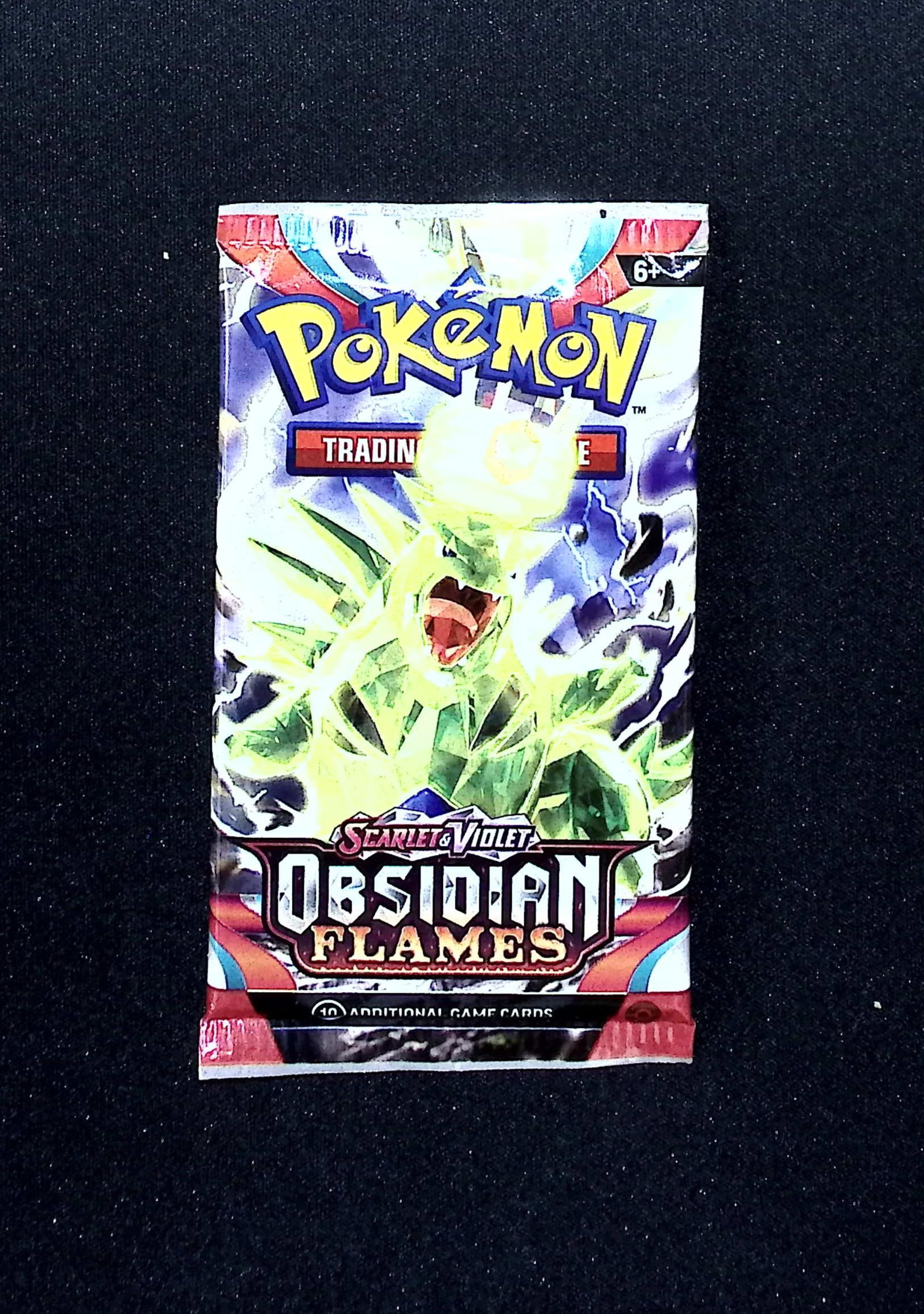 2023 Pokemon Scarlet & Violet Obsidian Flames 10 Card Booster Pack TCG: Pokemon Trading Card Game Cards, Charizard, Pikachu, Mewto, EX, Referse Holo, Holo Rare Cards, Secret Rare Cards, Full Art Cards, Evee, 3 Stars Ultra Rare Cards, Double Rare, Illustration Rare, Specia