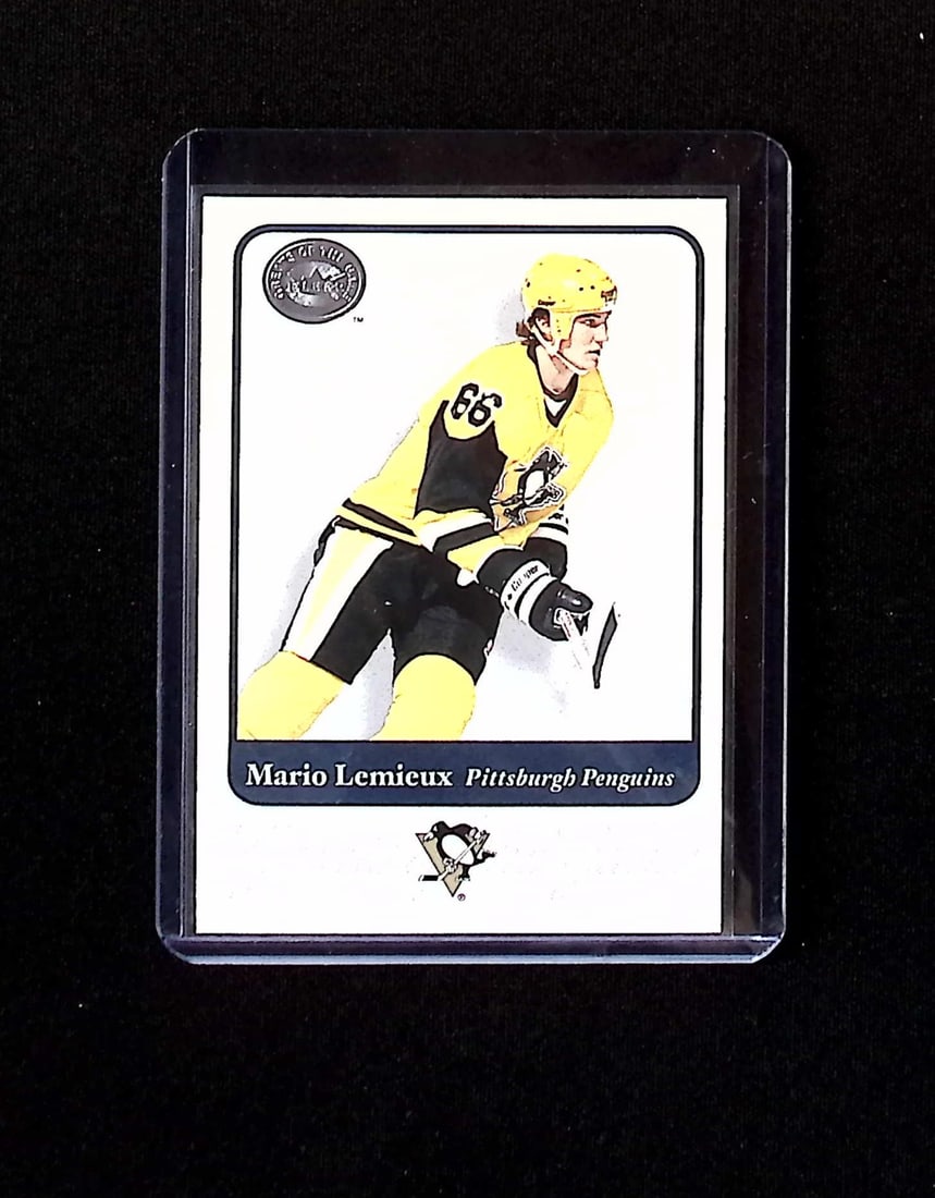 Mario Lemieux Greats of The Game 2001-02 Fleer #81 Pittsburgh Penguins: Fleer Vintage NHL Hockey Trading & Sports Cards, Old Sports Cards for Sale Near Me, Stanley Cup & Hall of Fame Players, Valuable Auction Memorabilia Lots for Sale On Line