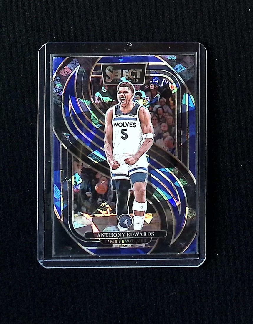 Anthony Edwards Blue Cracked Ice 204-25 Panini Select #130 Minnesota Timberwolves (1 of 2)