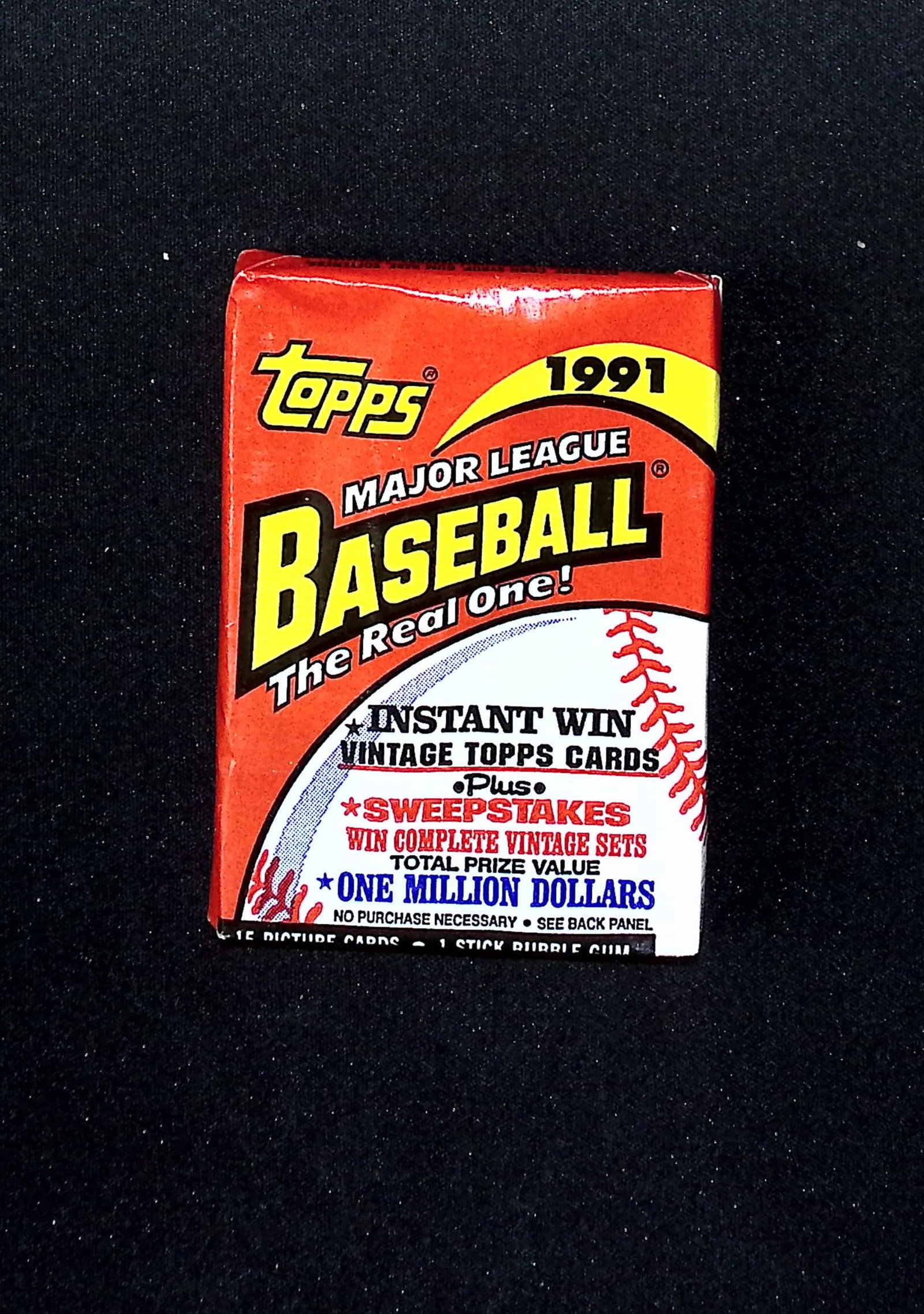 1991 Topps Vintage Baseball Cards Retail Box Wax Pack Sports Cards Rookie Cards (1 of 1)