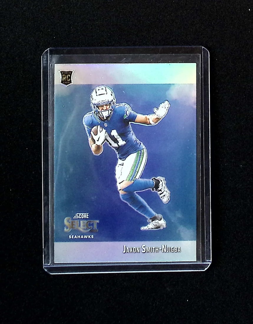 Jaxon Smith-Njigba Rookie Card Throwback Silver Prizm 2023 Select #STW-JSN Seahawks: Panini, Donruss Optic, & Donruss Select, Prizm, Mosaic, Contenders, Zenith, Phoenix, Illusions, Absolute, Rookie NFL Sports Trading Cards, SP, SSP, Cards, Football Cards for Sale Near Me, Superbowl & 