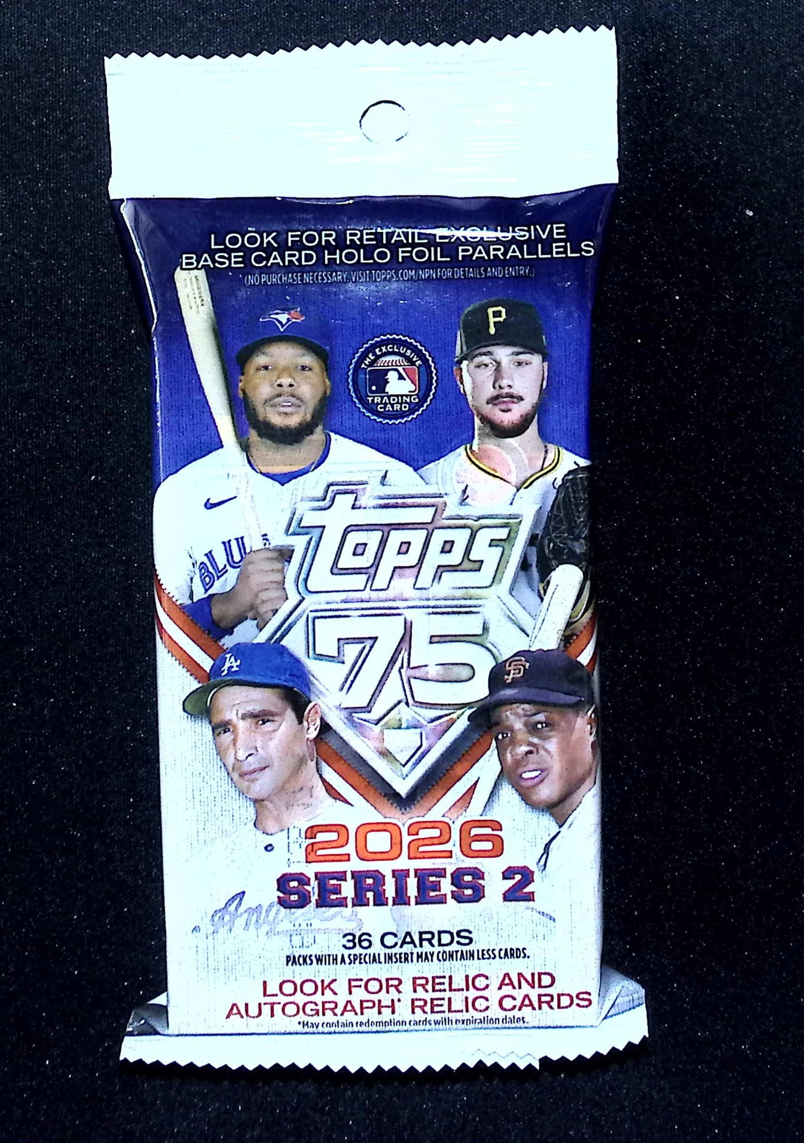 2026 Topps Series 2 Baseball 75th Anniversary HANGER VALUE FAT PACK (1 of 1)