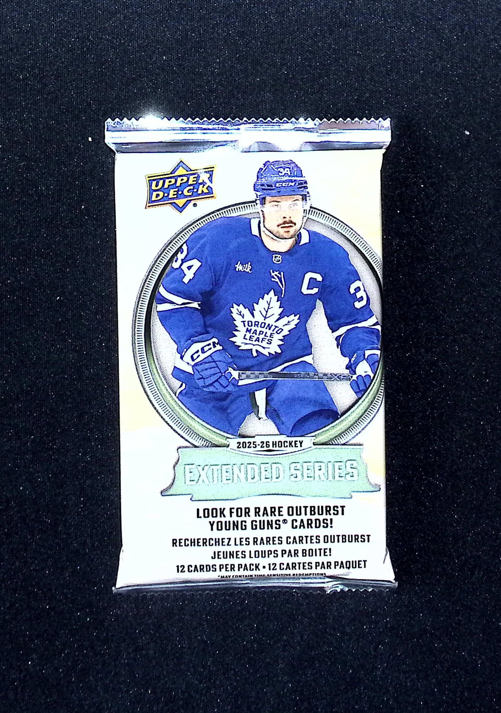 2025-26 Upper Deck Extended Series Hockey BLASTER BOX PACK - 12 NHL Sports Trading Cards: Upper Deck Hockey NHL Trading & Sports Cards, Stanley Cup Winners & Hall of Fame Players, Connor McDavid, Alex Ovechkin, Sports Cards for Sale Near Me, Auction Lots for Sale on Line