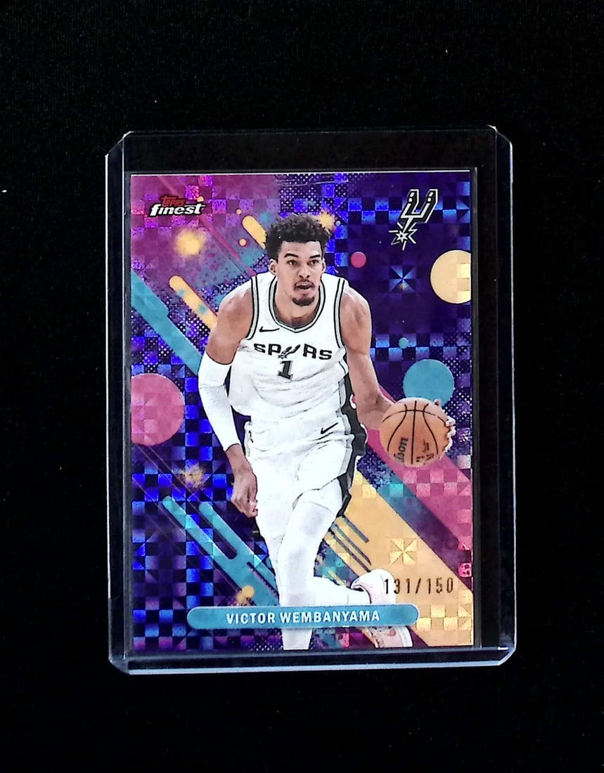 Victor Wembanyama Purple XFractor /150 2025-26 Topps Finest #98 Spurs: Topps & Bowman Basketball NBA Trading & Sports Cards, Sports Cards for Sale Near Me, Chrome, Refractor, SP, SSP, Valuable Auction Memorabilia Lots Sold On Line, NBA Championship & Hall of Fame Player 