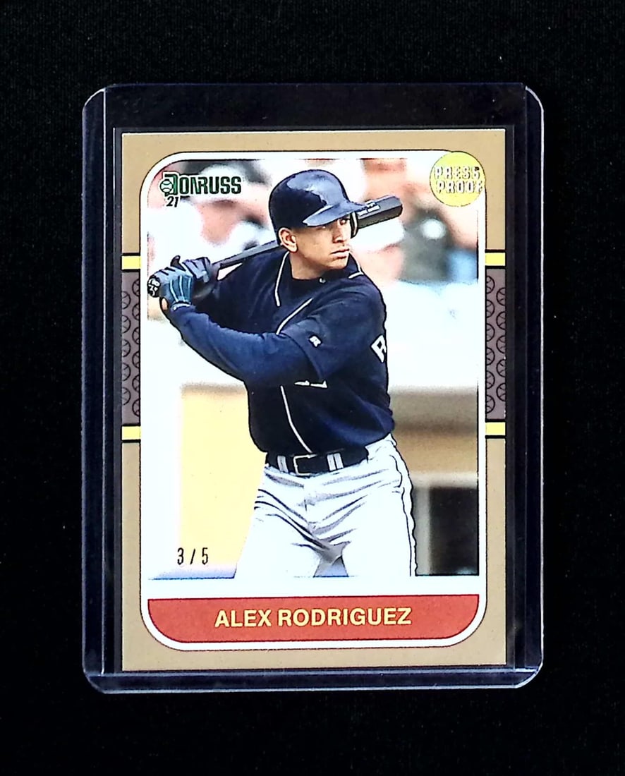 Alex Rodriguez Press Proof /5 2021 Donruss #253 Yankees, Mariners (1 of 2)