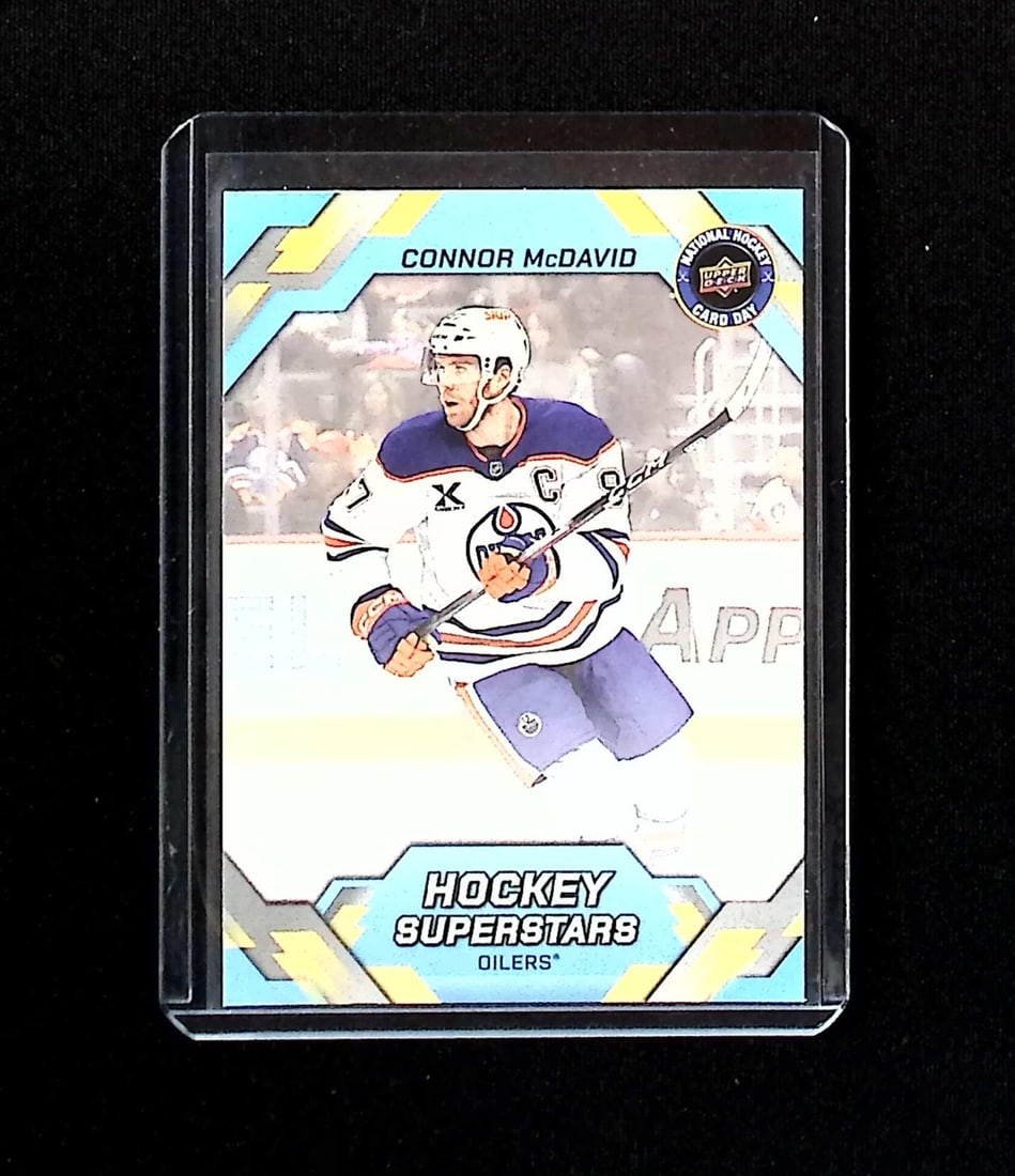 Connor McDavid 2026 Upper Deck National Trading Card Day #NHCD12 Edmonton Oilers: Upper Deck NHL Hockey Trading & Sports Cards, Sports Cards for Sale Near Me, Stanley Cup & Hall of Fame Players, Valuable Auction Memorabilia Lots for Sale On Line