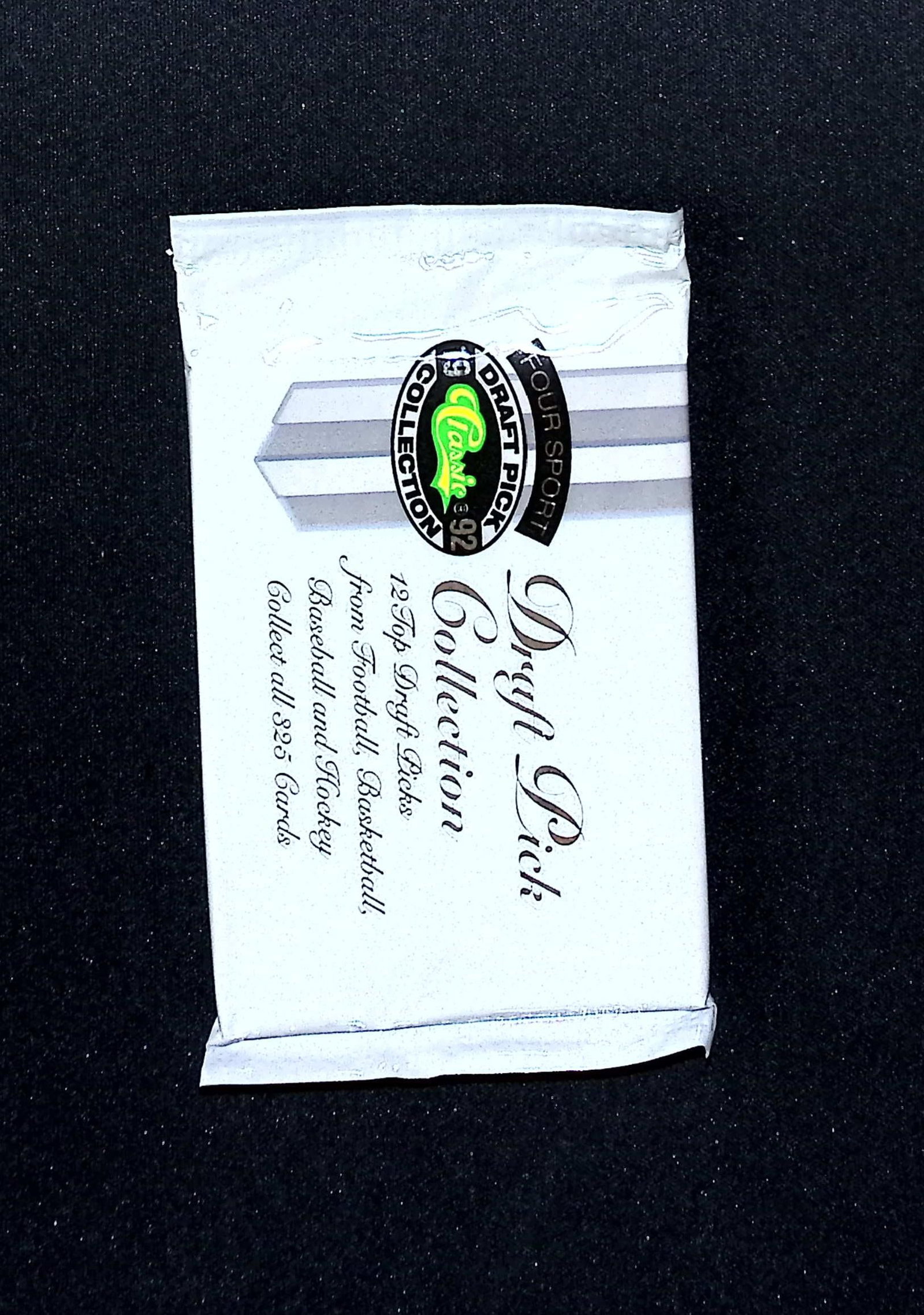 1992 Classic Four Sport Draft Pick Collection Retail Box Wax Pack: Classic Football, Baseball, Hockey, & Basketball Trading & Sports Cards, Old Sports Cards for Sale Near Me, Vintage Valuable Auction Commemorative Lots for Sale On Line, Super Bowl & Hall of Fame Play