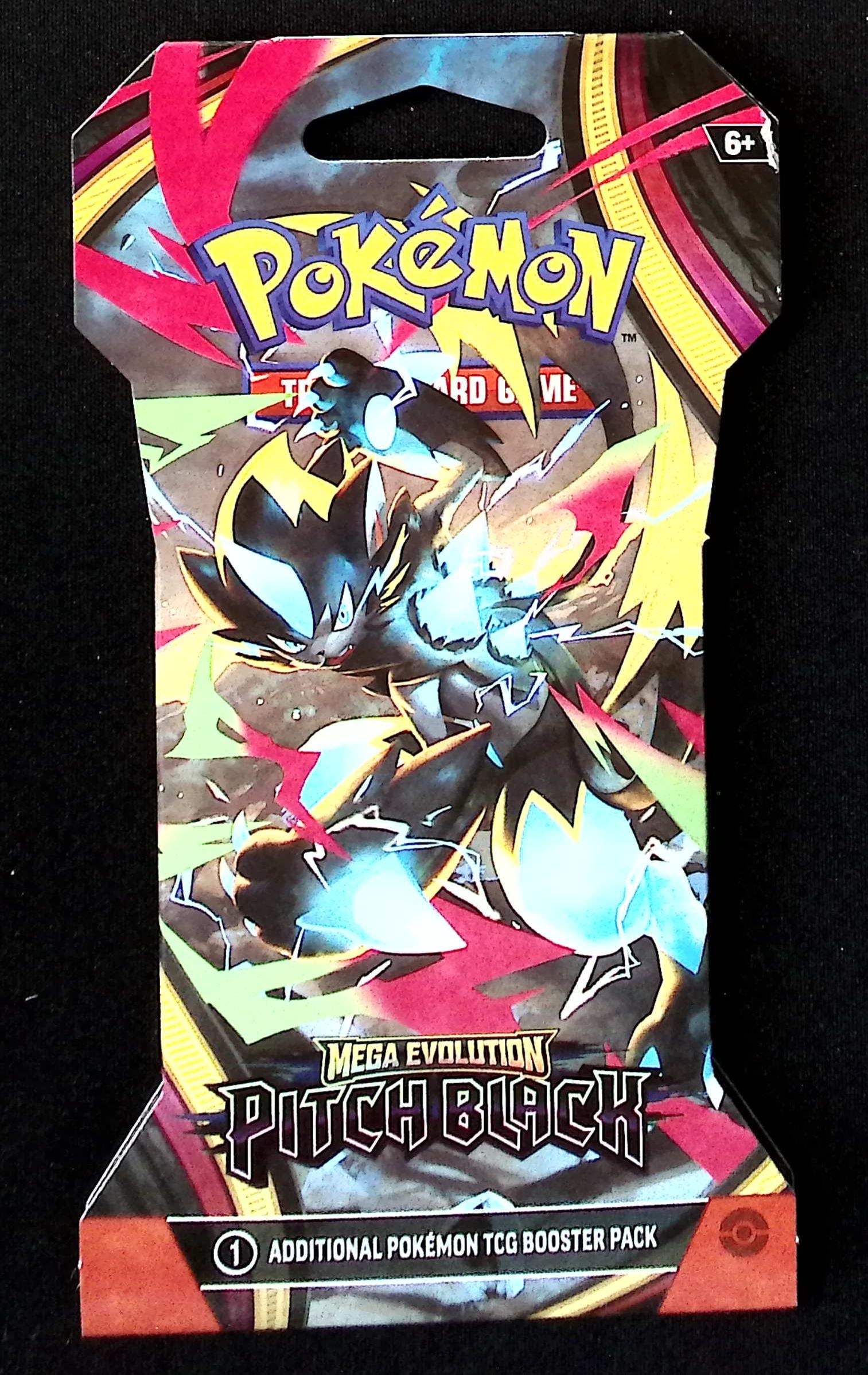 Pokemon Pitch Black Sleeved Booster Pack: Pokemon Trading Card Game Cards, Charizard, Pikachu, Mewto, EX, Referse Holo, Holo Rare Cards, Secret Rare Cards, Full Art Cards, Evee, 3 Stars Ultra Rare Cards, Double Rare, Illustration Rare, Specia
