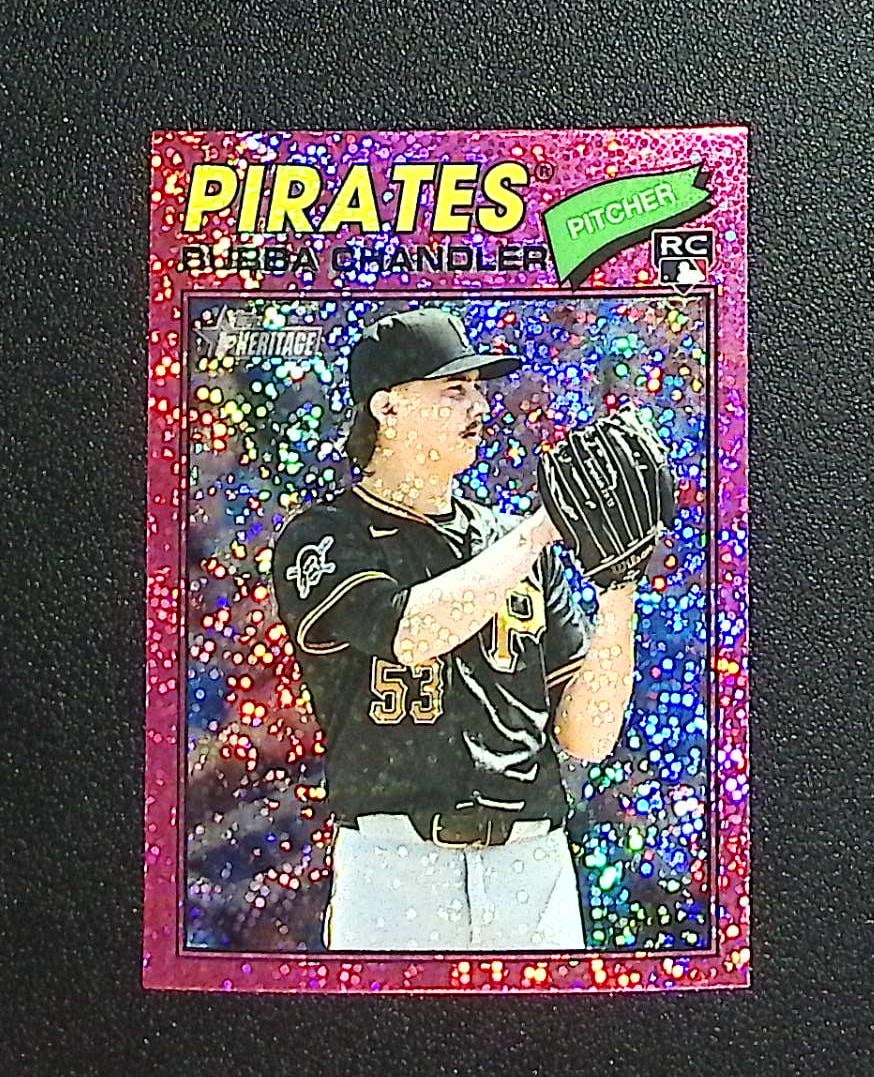 Bubba Chandler Rookie Pink Sparkle Refractor 2026 Topps Heritage #265 Pirates: Topps, Bowman, & Fanatics Baseball MLB Trading & Sports Cards, Sports Cards for Sale Near Me, World Series & Hall of Fame Players Memorabilia, Refractors, X-Fractors, Numbered, SP, SSP, Valuable Aucti