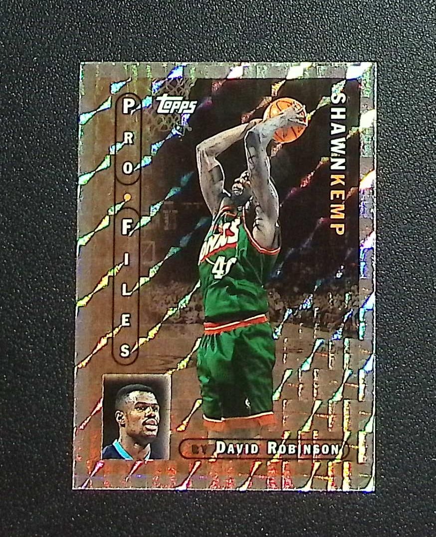 Shawn Kemp Profiles By David Robinson 1996-97 Topps #PF-2: Topps & Bowman Basketball NBA Trading & Sports Cards, Sports Cards for Sale Near Me, Chrome, Refractor, SP, SSP, Valuable Auction Memorabilia Lots Sold On Line, NBA Championship & Hall of Fame Player 