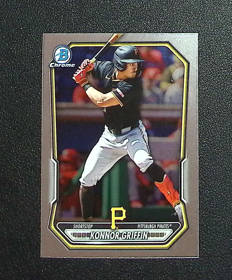 Konnor Griffin Chrome Prospects 2026 Bowman Chrome #BCP-92 Pirates: Topps, Bowman, & Fanatics Baseball MLB Trading & Sports Cards, Sports Cards for Sale Near Me, World Series & Hall of Fame Players Memorabilia, Refractors, X-Fractors, Numbered, SP, SSP, Valuable Aucti