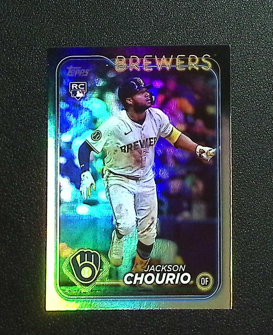 Jackson Chourio Rookie Card Rainbow Foil 2024 Topps Update #US240 Brewers: Topps, Bowman, & Fanatics Baseball MLB Trading & Sports Cards, Sports Cards for Sale Near Me, World Series & Hall of Fame Players Memorabilia, Refractors, X-Fractors, Numbered, SP, SSP, Valuable Aucti