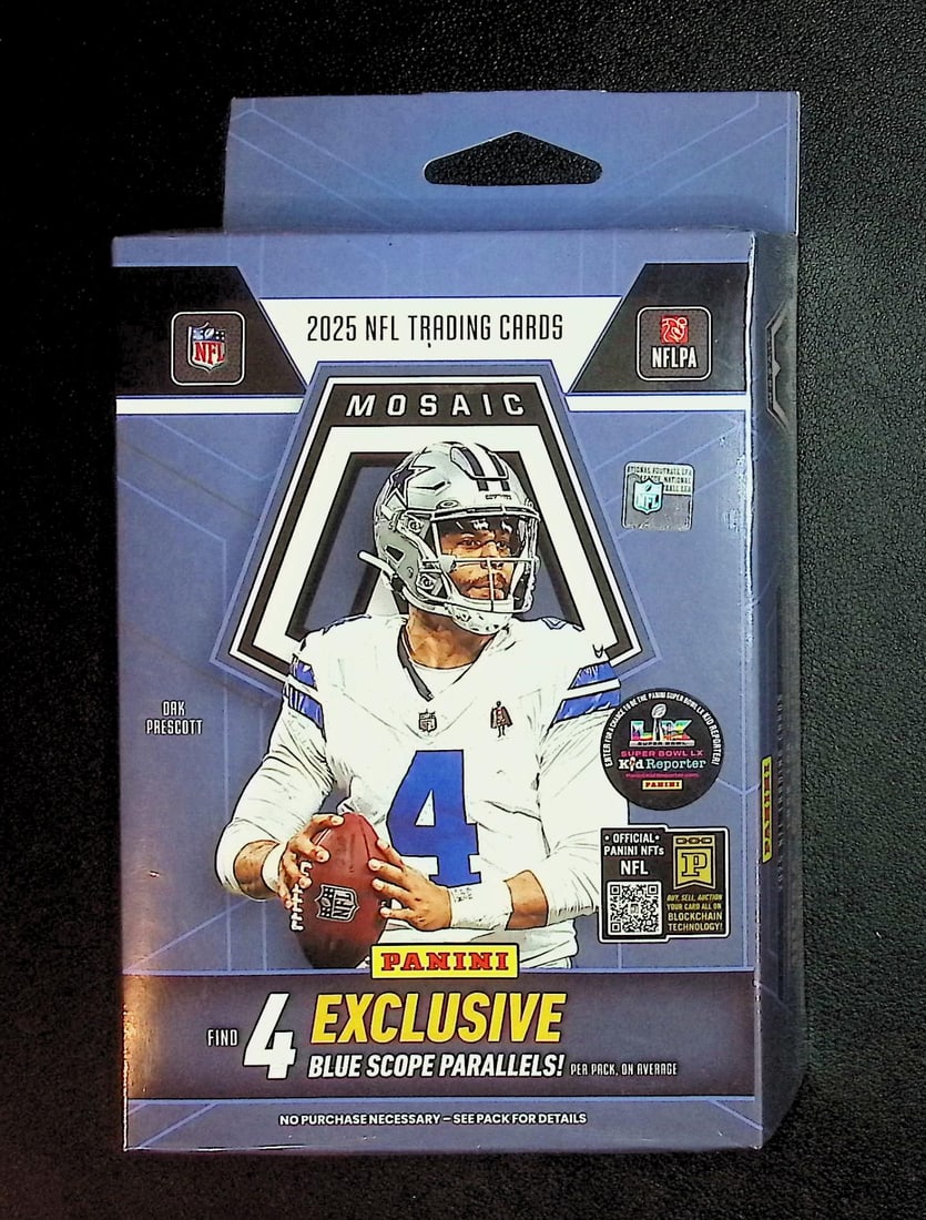 2025 Panini Mosaic Football HANGER BOX - Jaxson Dart, Cam Skattebo, Emeka Egbuka, Ashton Jeanty, (1 of 1)