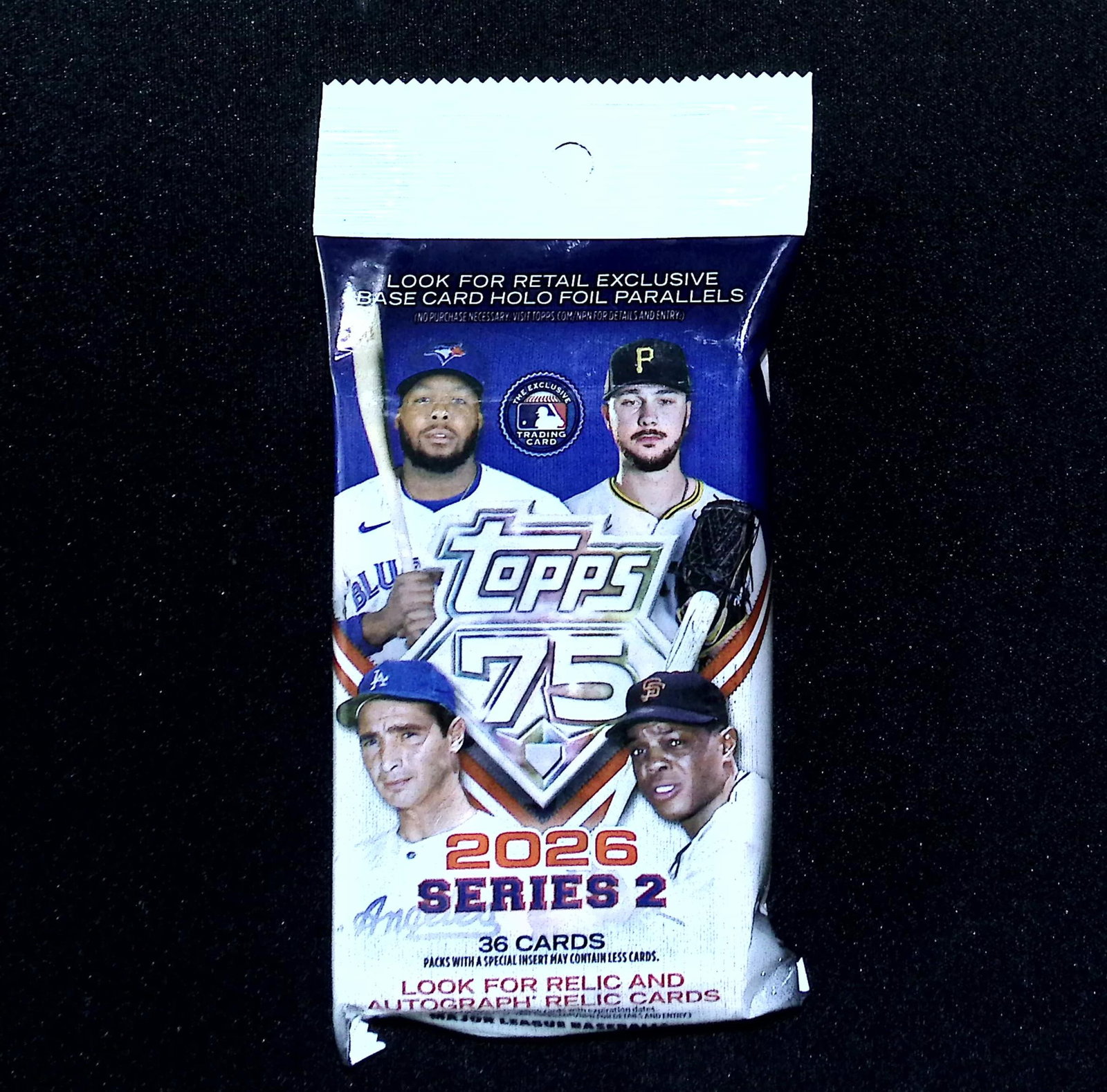 2026 Topps Series 2 Baseball 75th Anniversary HANGER VALUE FAT PACK: Factory Sealed Topps Baseball MLB Trading & Sports Cards, Rookie Cards in this set are Jack Caglianone, Speckled, SP, SSP, Variations, Autographs, Chrome, Refractors, 1976 Topps, Sports Cards for Sale