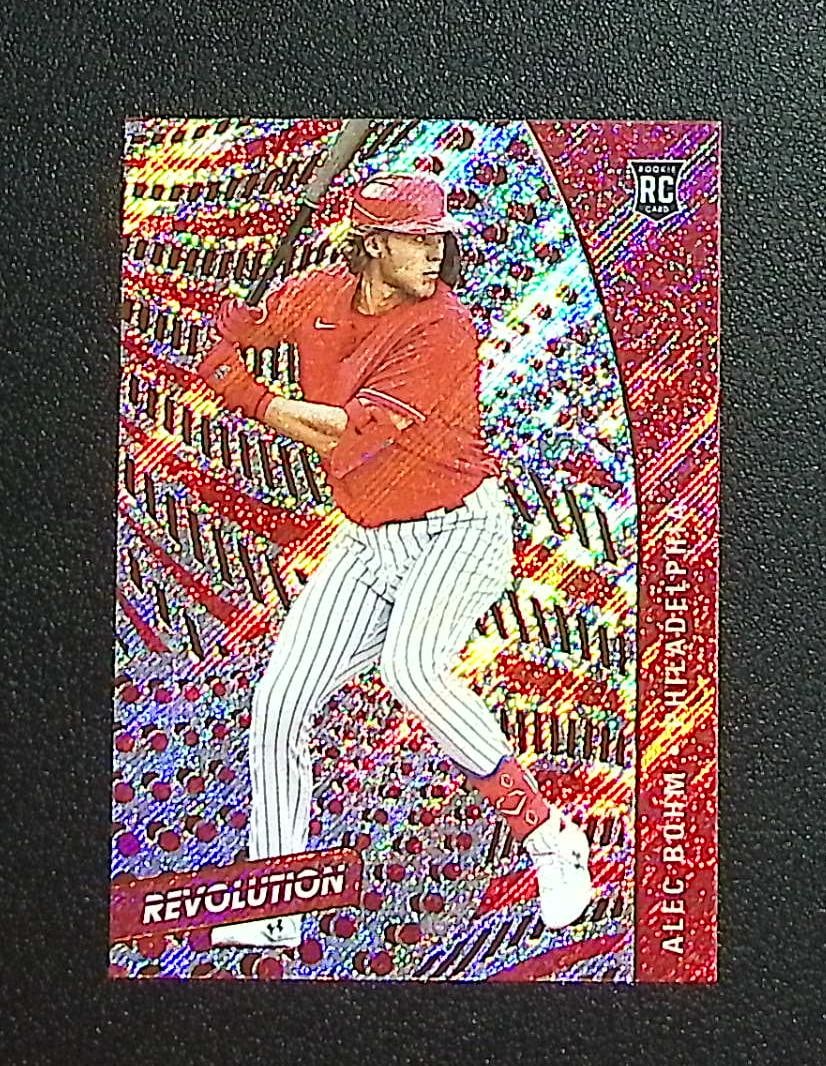 Alec Bohm Rookie Card 2021 Panini Chronicles Revolution #54 Phillies: Panini, Donruss, & Donruss Optic Baseball MLB Trading & Sports Cards, Sports Cards for Sale Near Me, Prizm, Mosaic, Select, SP, SSP, Auction Memorabilia Lots for Sale On Line, World Series & Hall of F