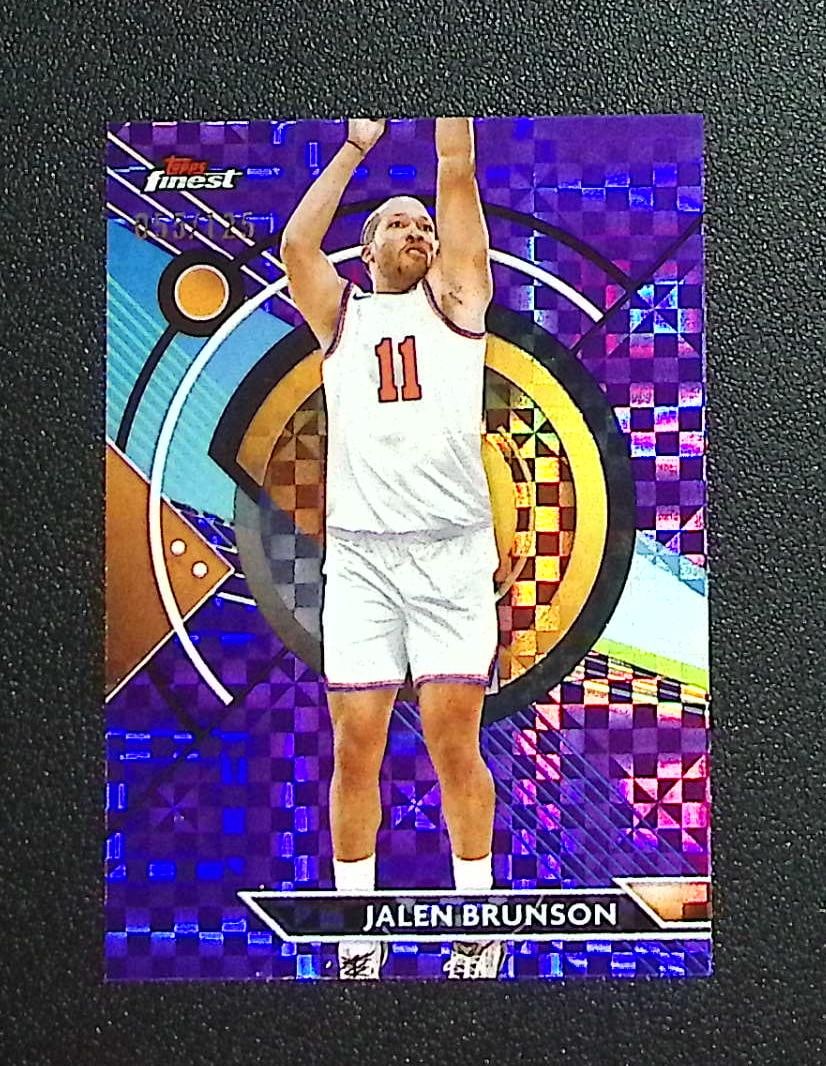 Jalen Brunson Purple Checkerboard /125 2024-25 Topps Finest #32 New York Knicks: Topps, Bowman, & Fanatics Baseball MLB Trading & Sports Cards, Sports Cards for Sale Near Me, World Series & Hall of Fame Players Memorabilia, Refractors, X-Fractors, Numbered, SP, SSP, Valuable Aucti