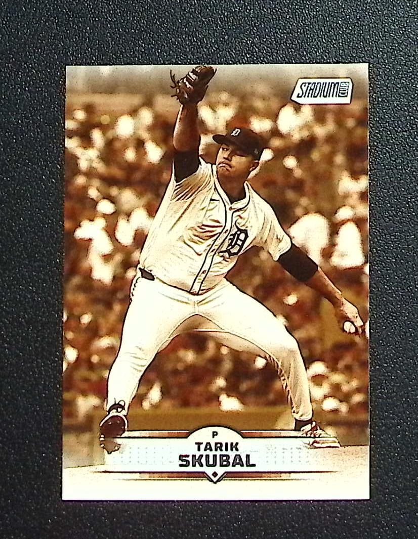 Tarik Skubal Sepia 2025 Stadium Club #67 Detroit Tigers: Topps, Bowman, & Fanatics Baseball MLB Trading & Sports Cards, Sports Cards for Sale Near Me, World Series & Hall of Fame Players Memorabilia, Refractors, X-Fractors, Numbered, SP, SSP, Valuable Aucti