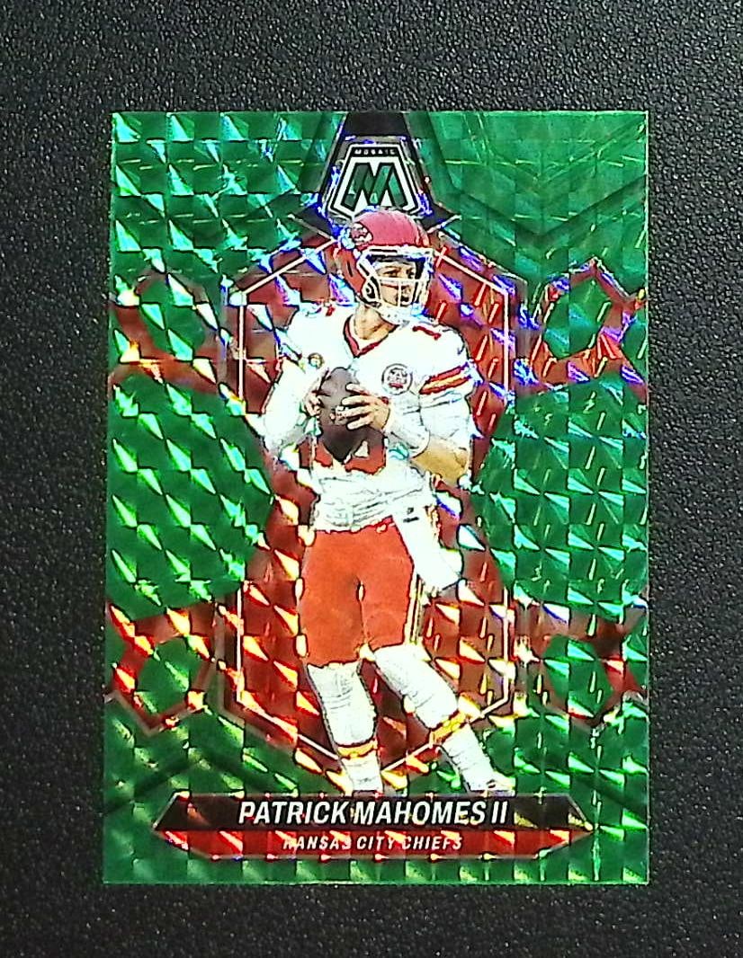 Patrick Mahomes Green Mosaic Prizm 2024 Mosaic #106 Kansas City Chiefs: Panini, Donruss Optic, & Donruss Select, Prizm, Mosaic, Contenders, Zenith, Phoenix, Illusions, Absolute, Rookie NFL Sports Trading Cards, SP, SSP, Cards, Football Cards for Sale Near Me, Superbowl & 