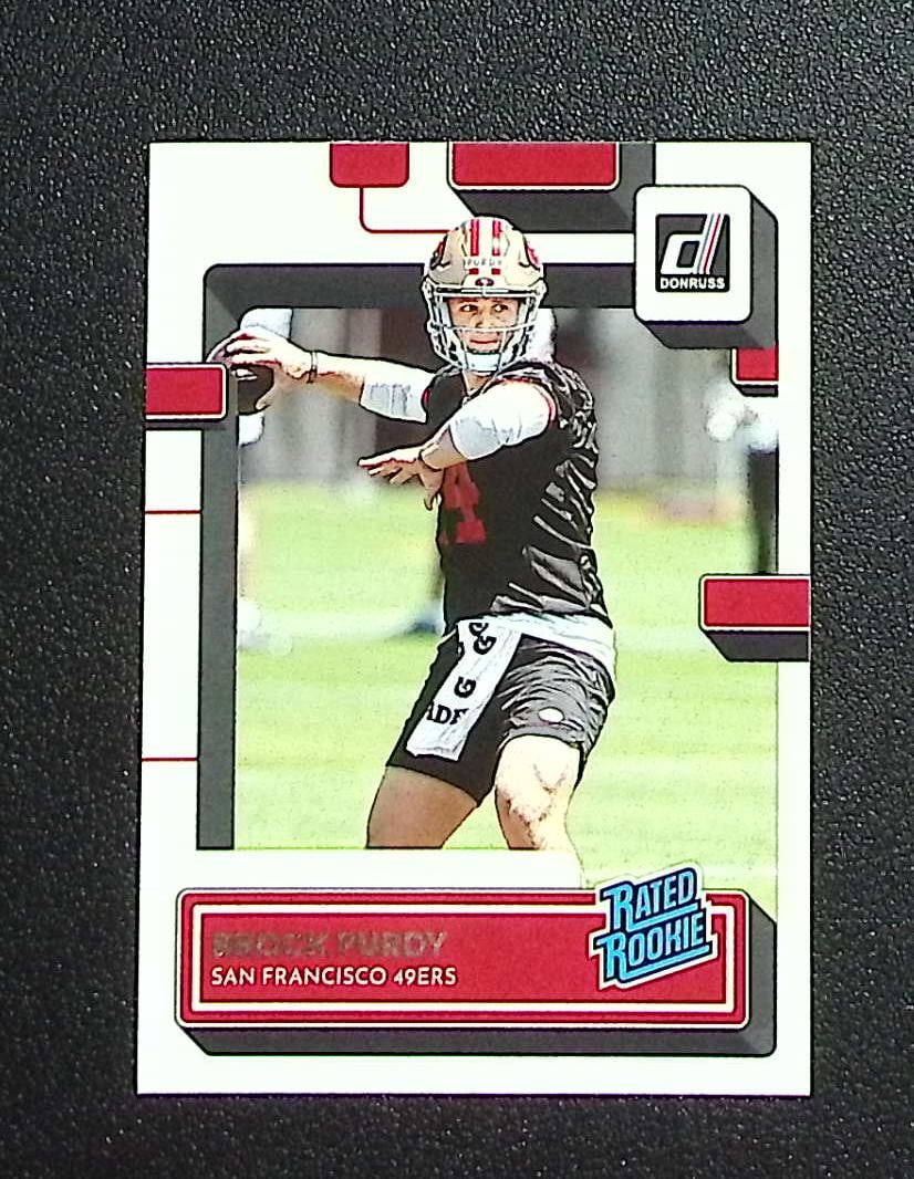 Brock Purdy Rookie Card 2022 Donruss #374 San Francisco 49ers: Panini, Donruss Optic, & Donruss Select, Prizm, Mosaic, Contenders, Zenith, Phoenix, Illusions, Absolute, Rookie NFL Sports Trading Cards, SP, SSP, Cards, Football Cards for Sale Near Me, Superbowl & 