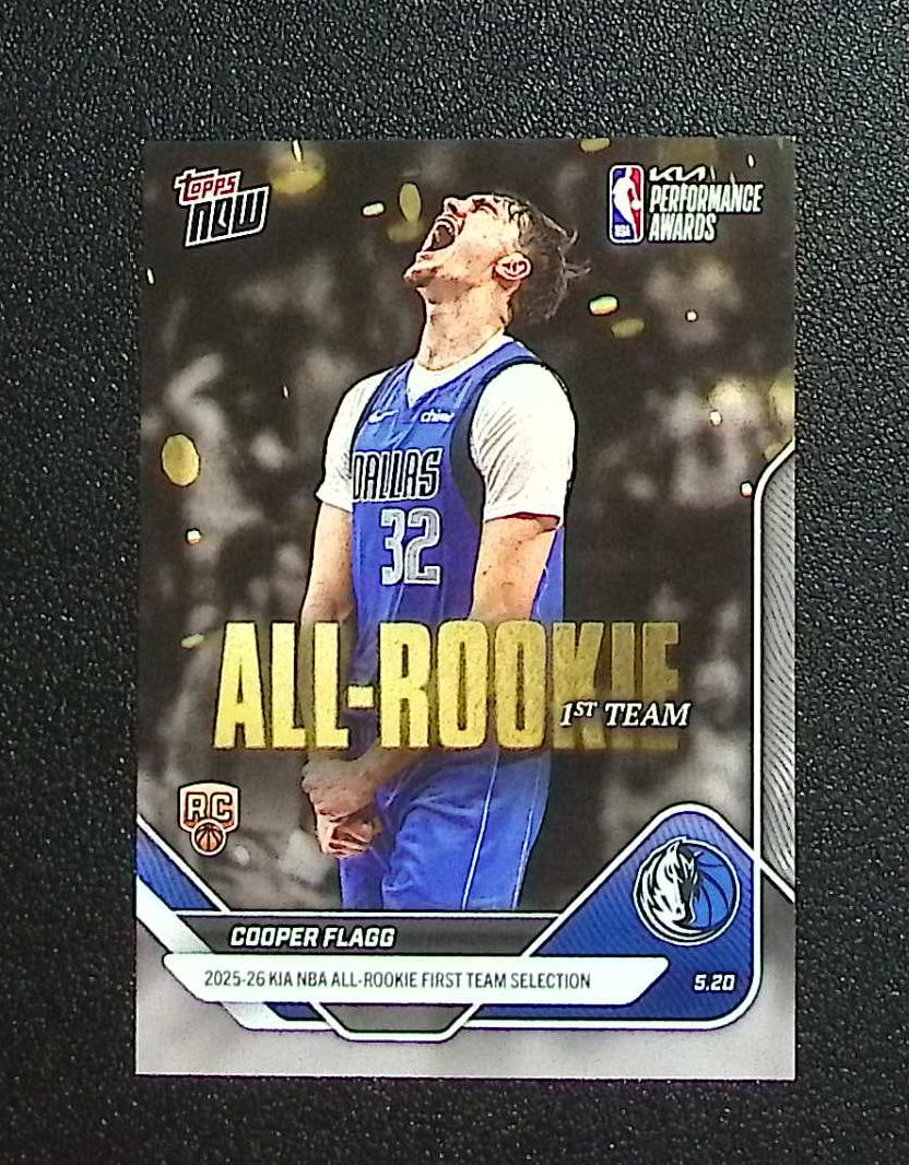 Cooper Flagg Rookie Card All-Rookie 1st Team 2026 Topps Now #AR01 Mavericks: Topps, Bowman, & Fanatics Baseball MLB Trading & Sports Cards, Sports Cards for Sale Near Me, World Series & Hall of Fame Players Memorabilia, Refractors, X-Fractors, Numbered, SP, SSP, Valuable Aucti