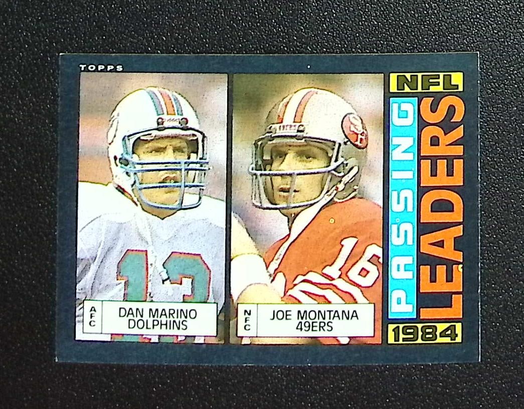 Dan Marino/Joe Montana 1985 Topps #192: Topps & Bowman Football NFL Trading Sports Cards, Sports Cards for Sale Near Me, Super Bowl & Hall of Fame Player Cards, Resurgence, Composite, SP, SSP, Valuable Auction Memorabilia Lots For Sale On L