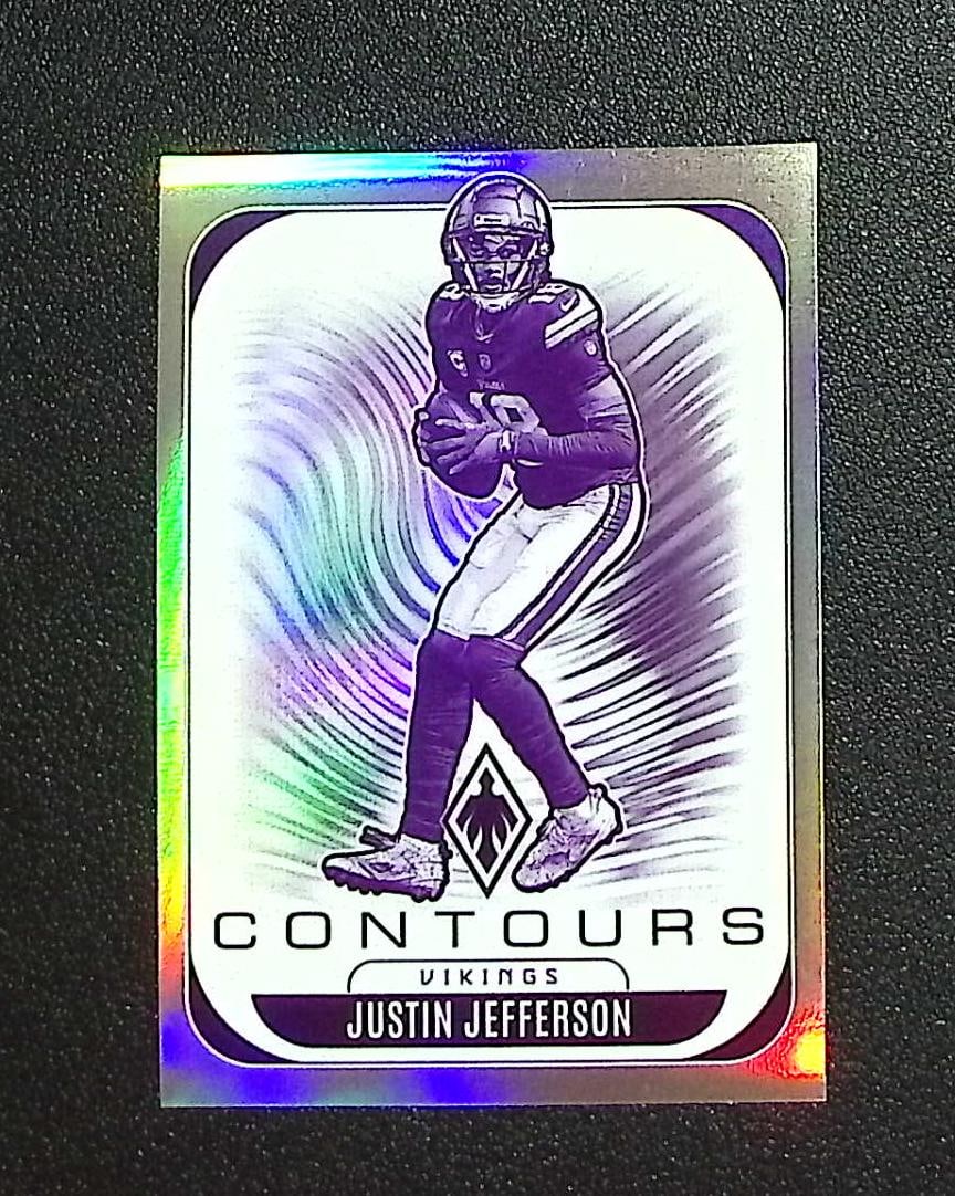 Justin Jefferson Contours 2025 Panini Phoenix #21 Minnesota Vikings: Panini, Donruss Optic, & Donruss Select, Prizm, Mosaic, Contenders, Zenith, Phoenix, Illusions, Absolute, Rookie NFL Sports Trading Cards, SP, SSP, Cards, Football Cards for Sale Near Me, Superbowl & 