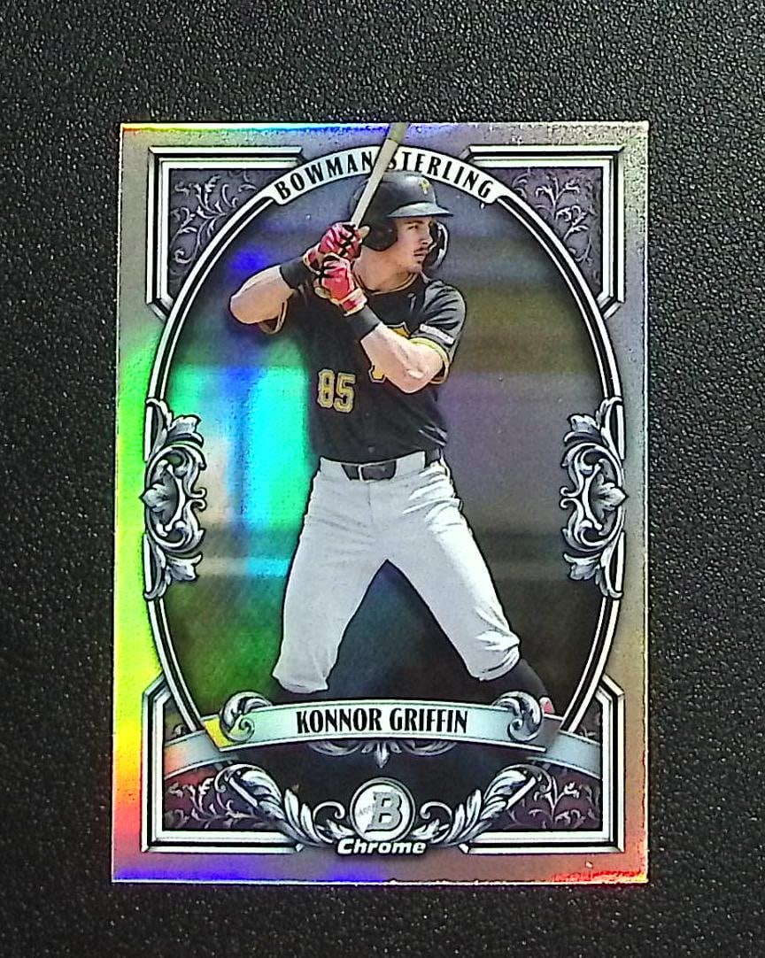 Konnor Griffin Bowman Sterling 2026 Bowman Chrome #BST-7 Pittsburgh Pirates: Topps, Bowman, & Fanatics Baseball MLB Trading & Sports Cards, Sports Cards for Sale Near Me, World Series & Hall of Fame Players Memorabilia, Refractors, X-Fractors, Numbered, SP, SSP, Valuable Aucti